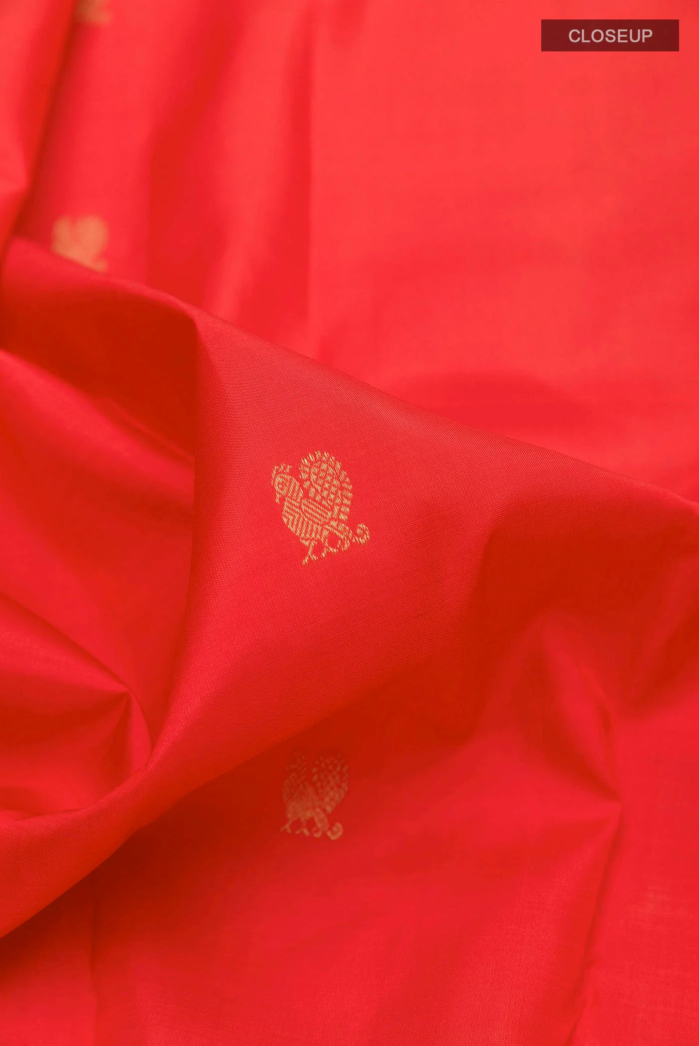 Red Kanchipuram Silk Saree - Image 2