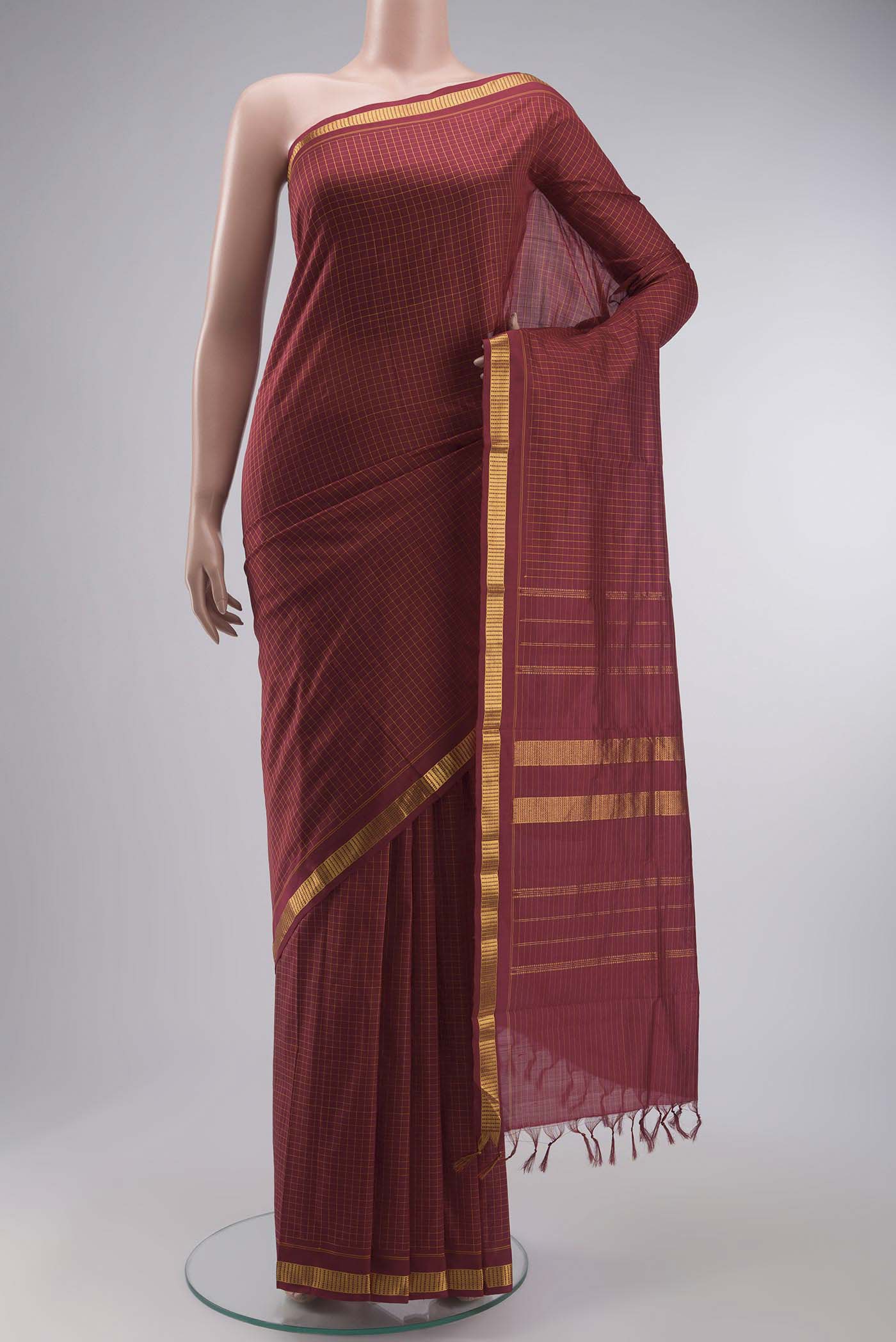 Maroon Kanjivaram Silk Saree