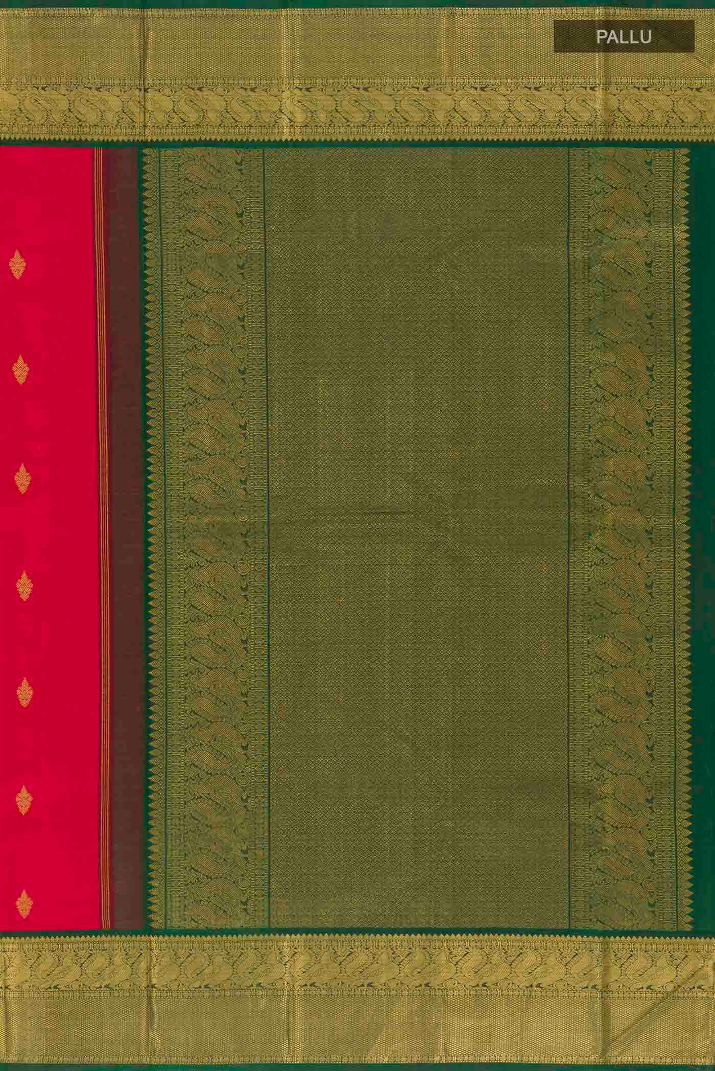 Red Kanjivaram Silk Saree - Image 7