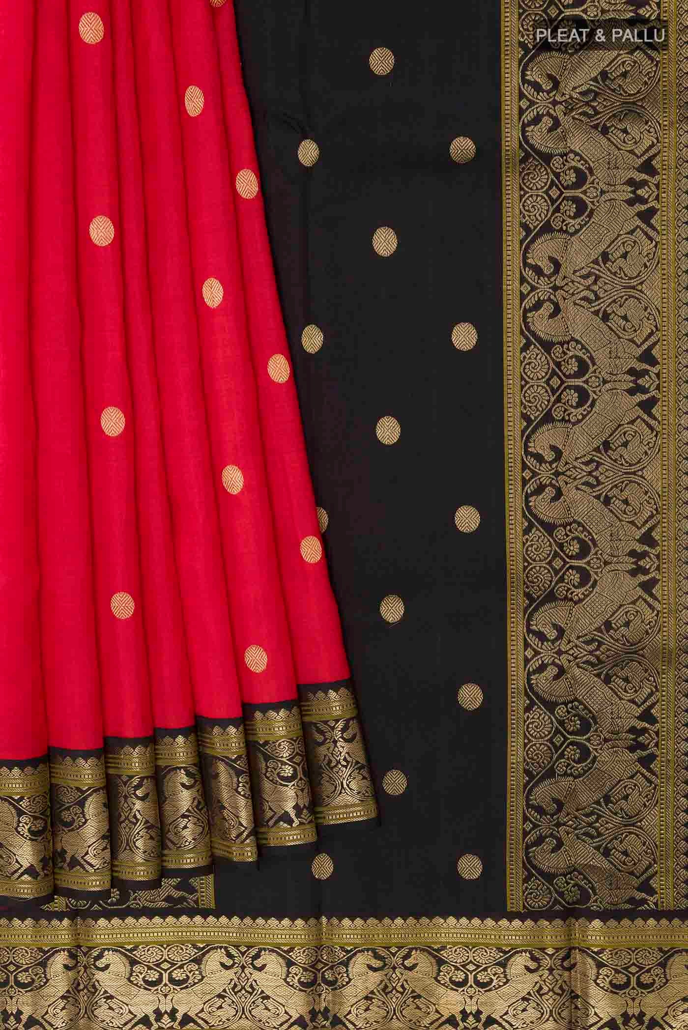 Red Kanjivaram Silk Saree - Image 4