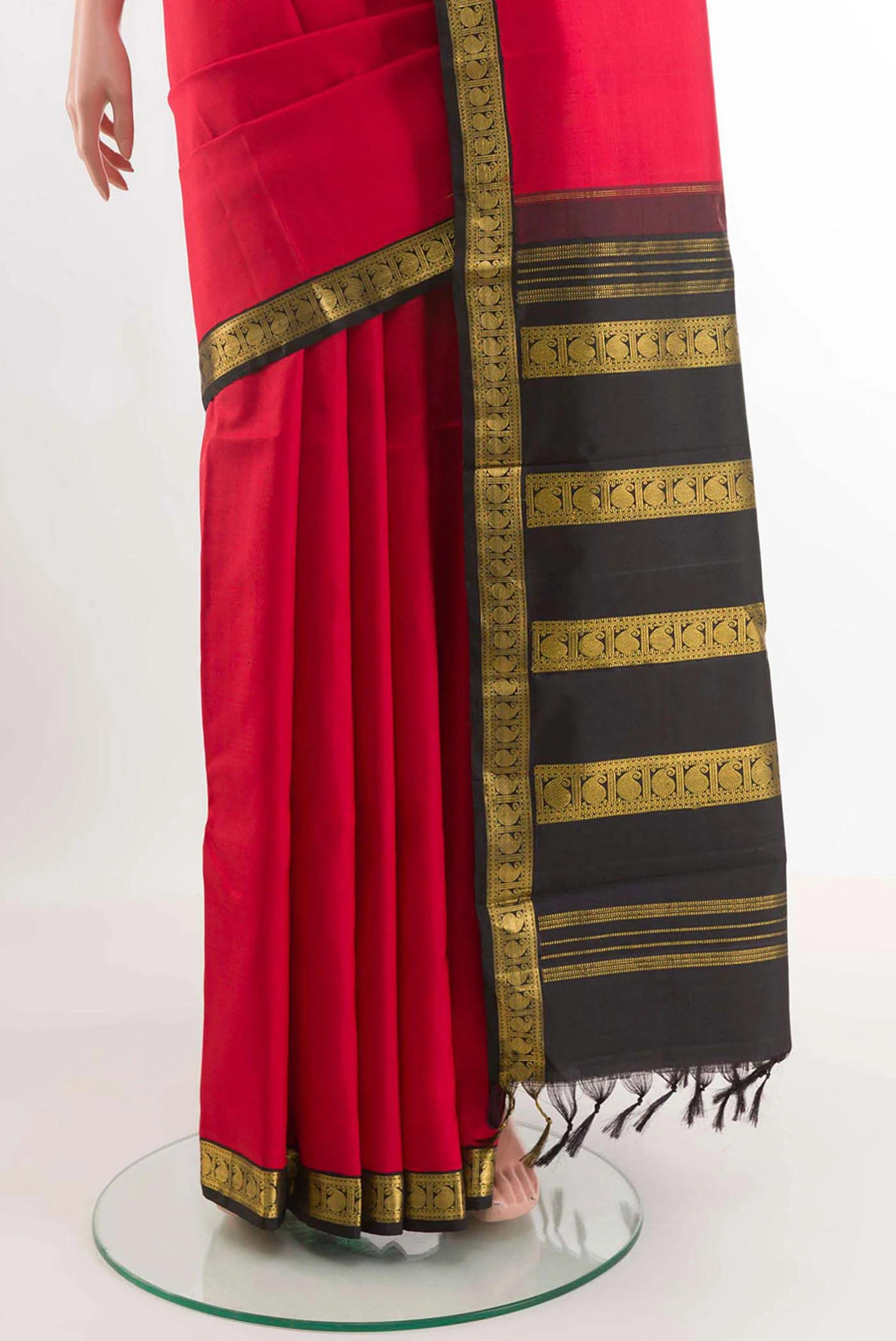 Red Kanjivaram Silk Saree - Image 3