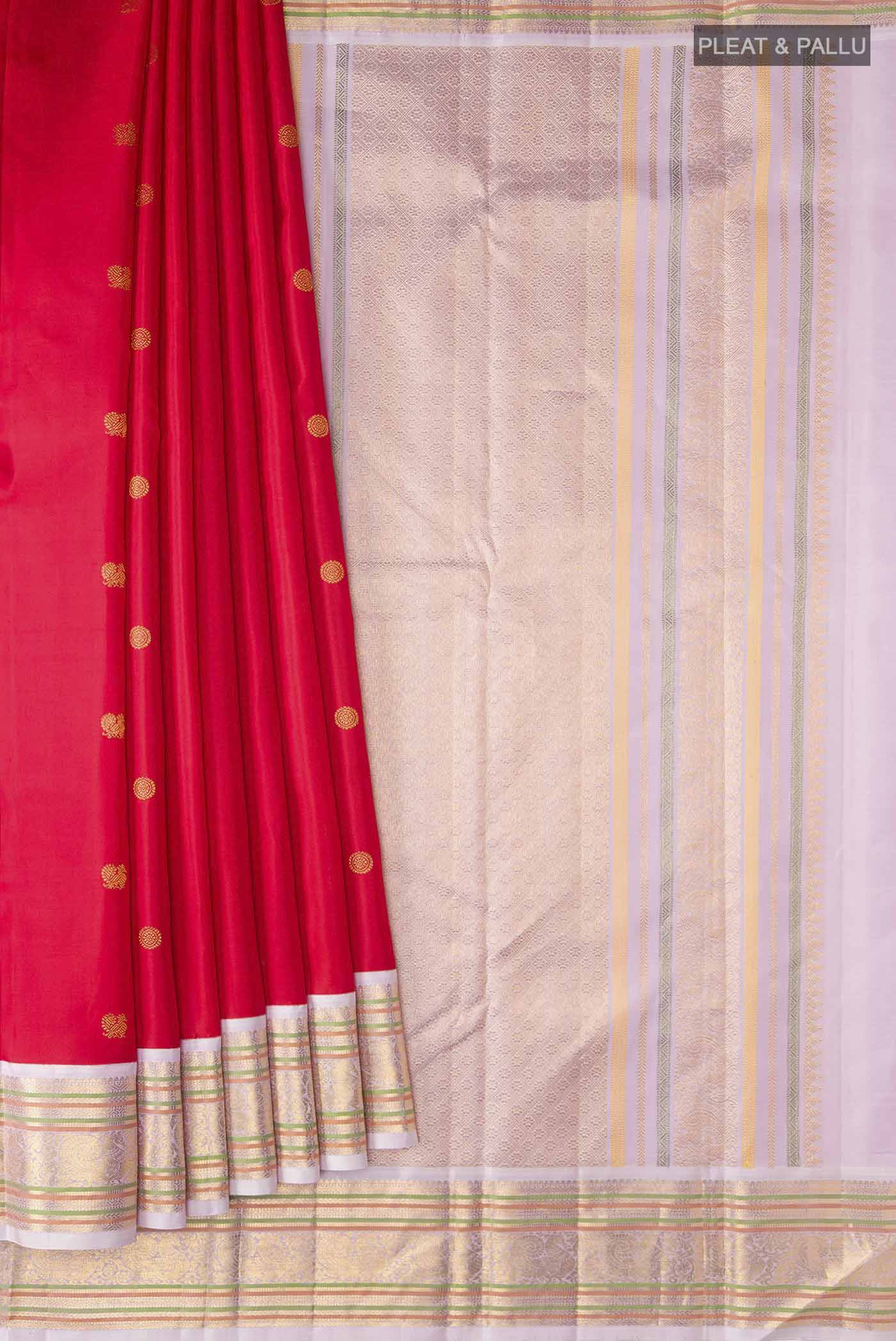 Red Kanjivaram Silk Saree - Image 4