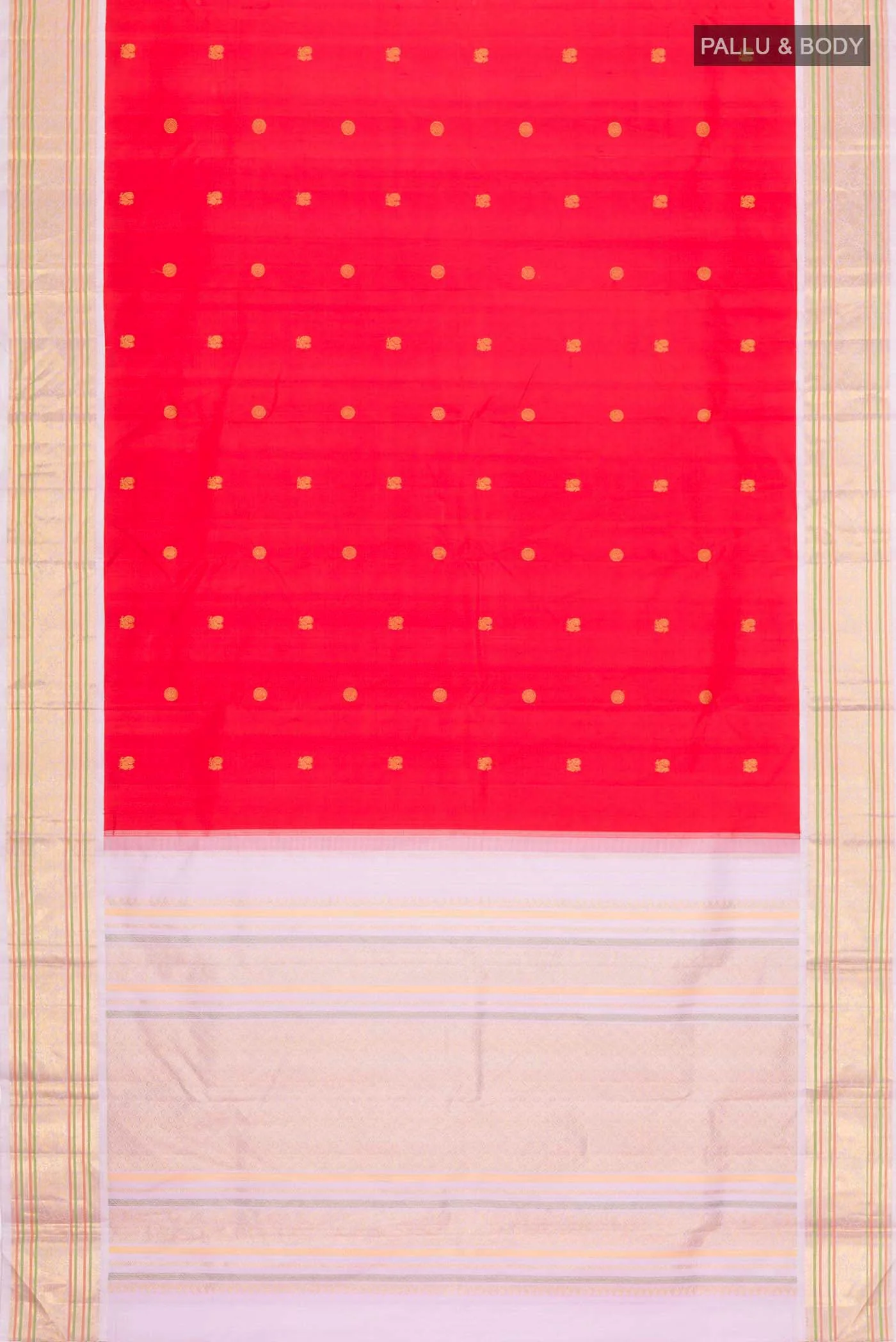 Red Kanjivaram Silk Saree - Image 6