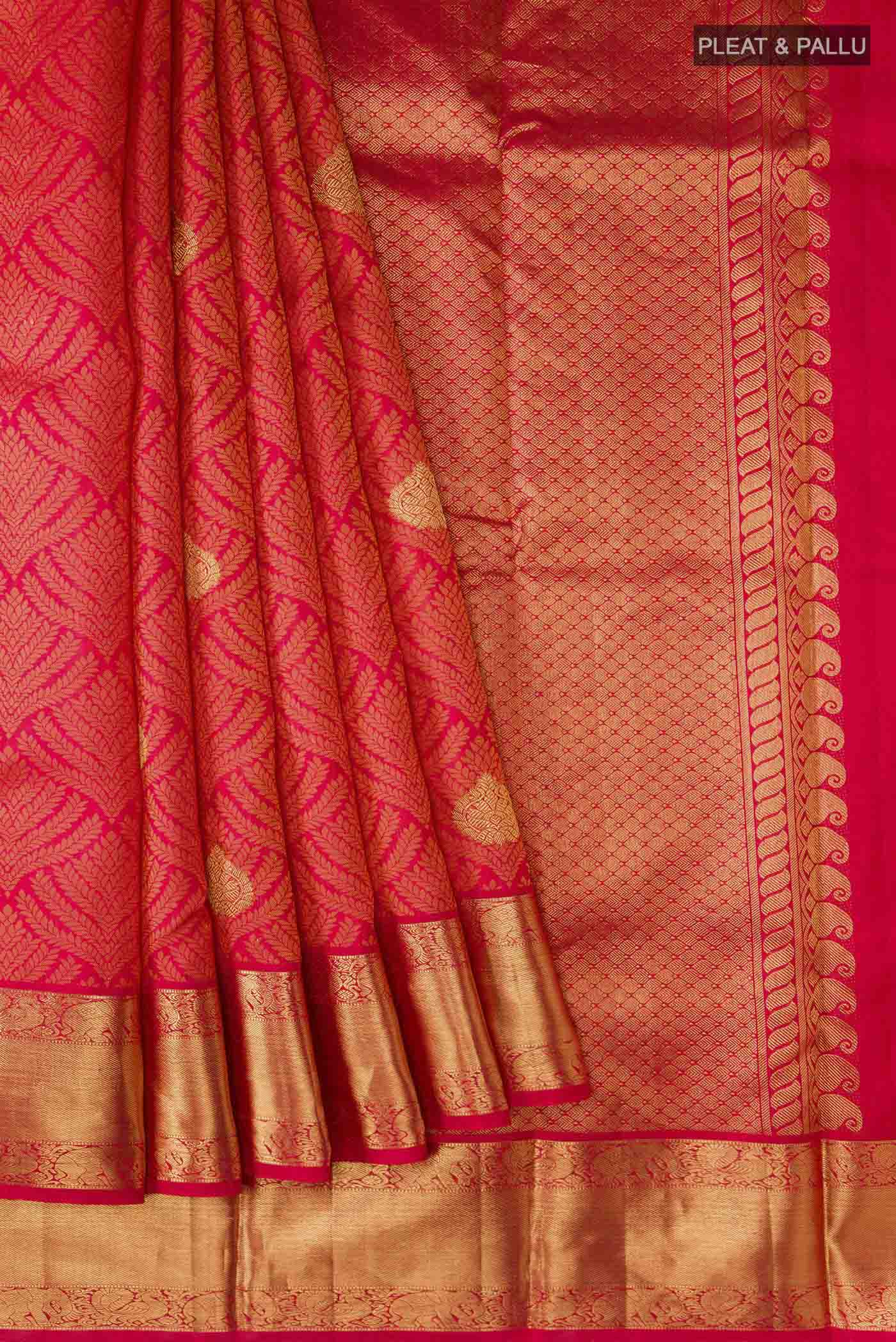 Red Kanjivaram Silk Saree - Image 4