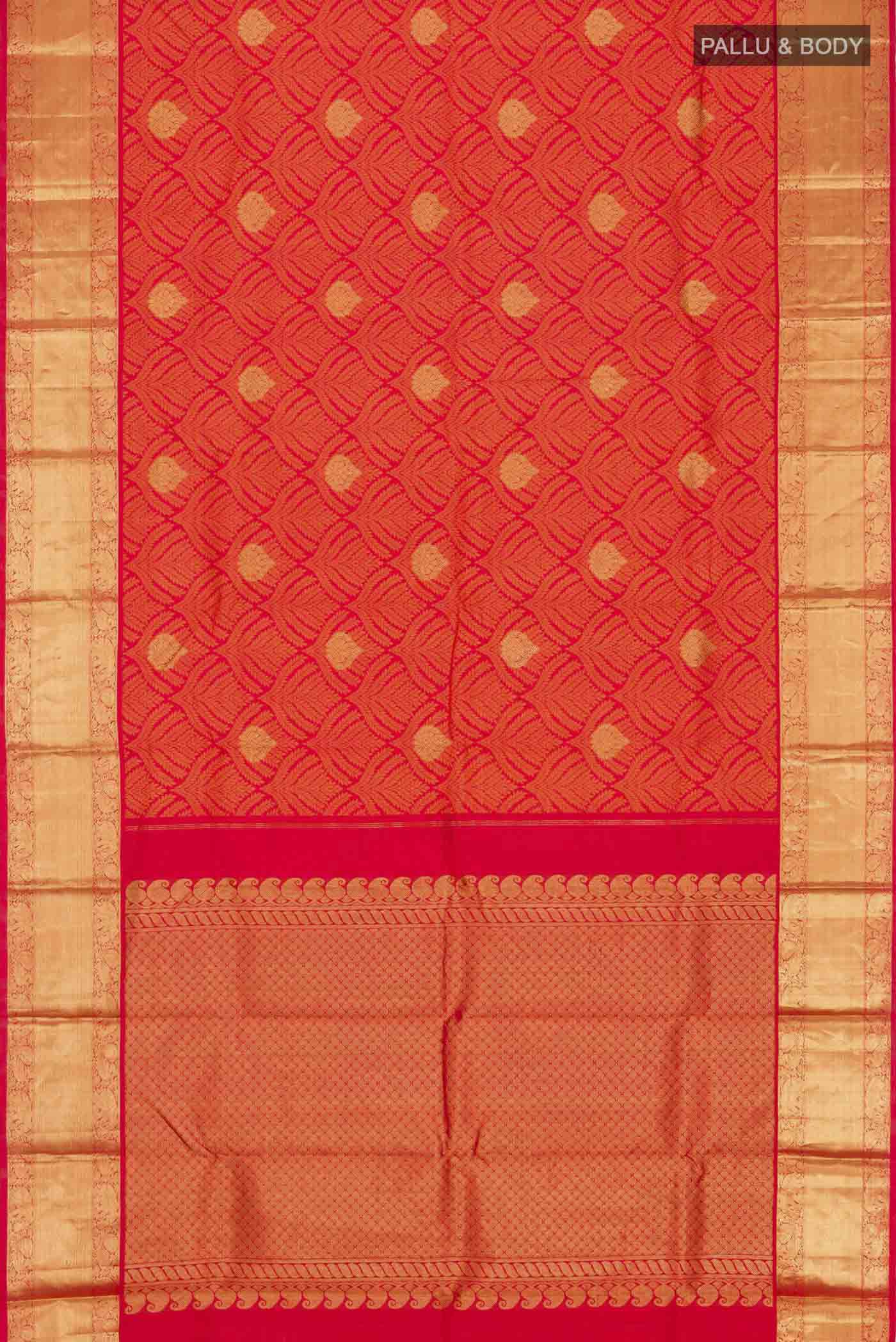 Red Kanjivaram Silk Saree - Image 6