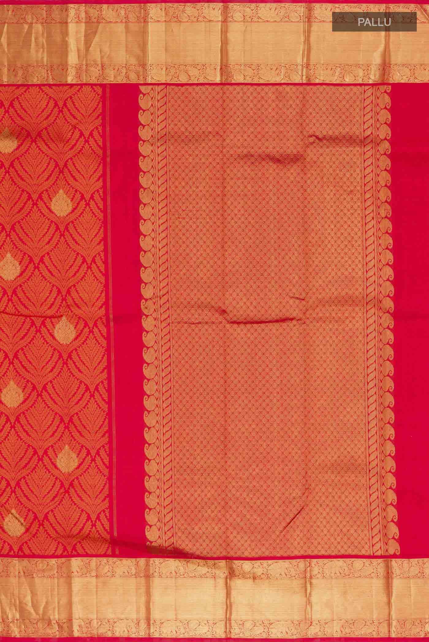 Red Kanjivaram Silk Saree - Image 7