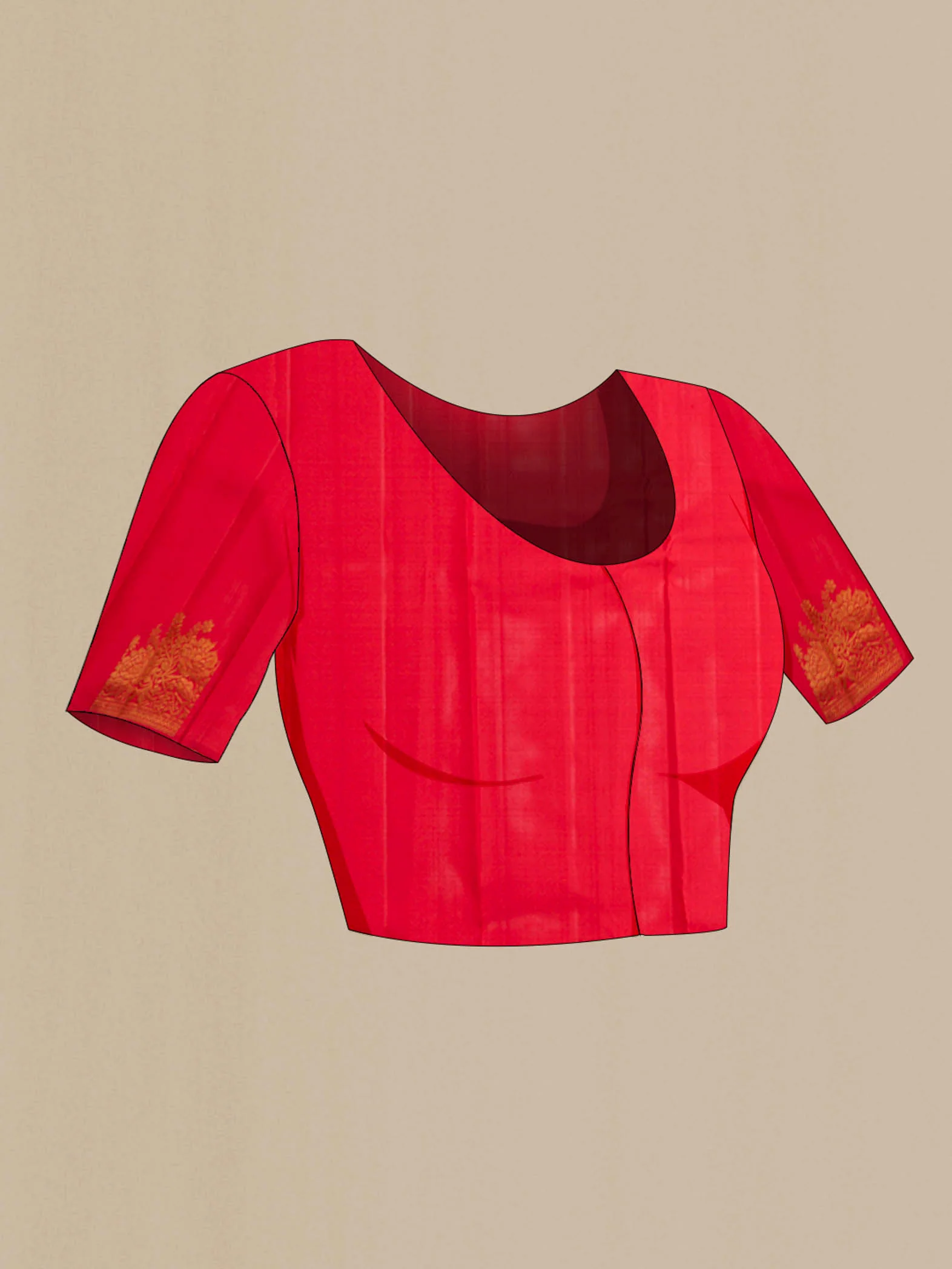 Red Kanjivaram Silk Saree - Image 5