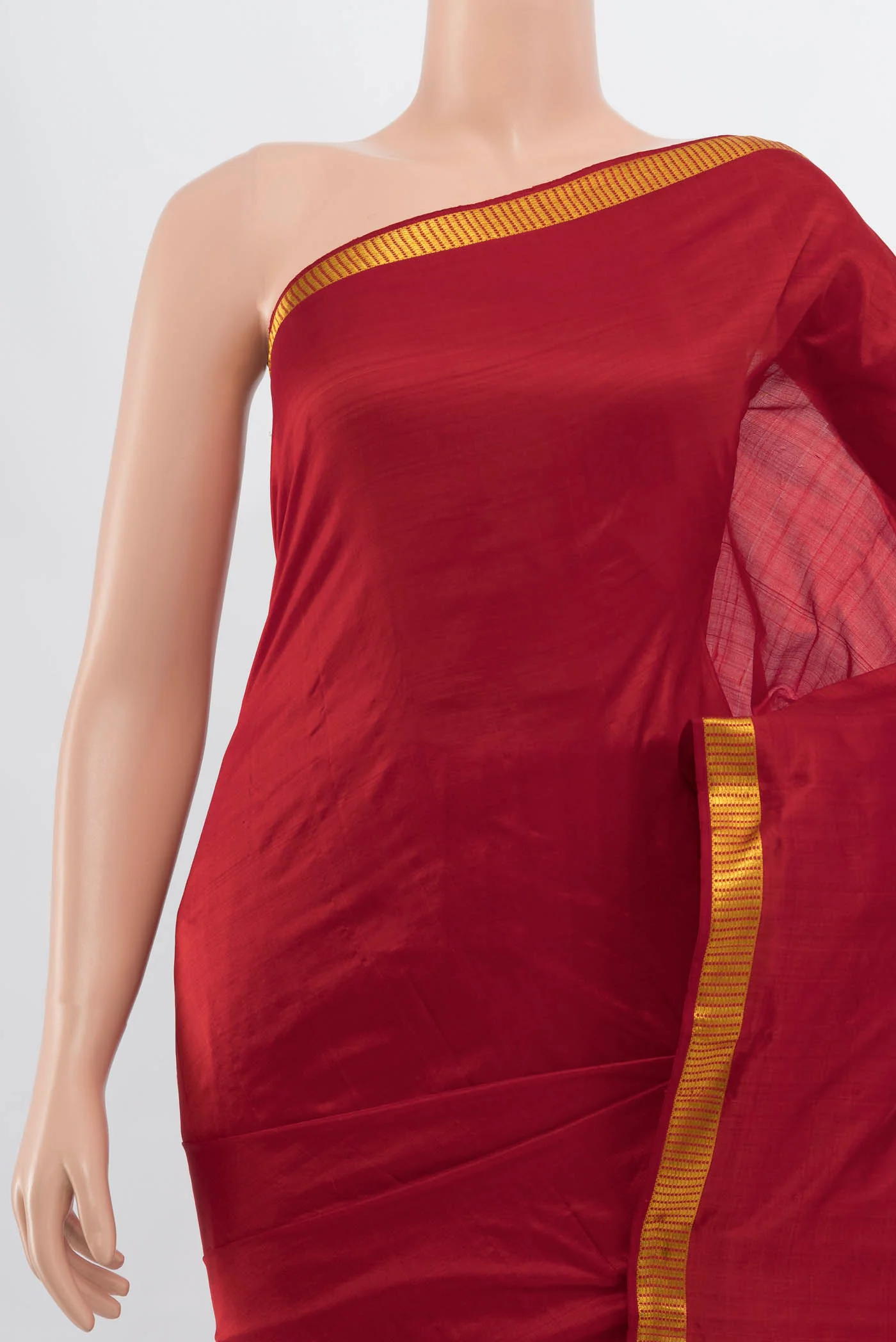 Maroon Kanchipuram Silk Saree - Image 2