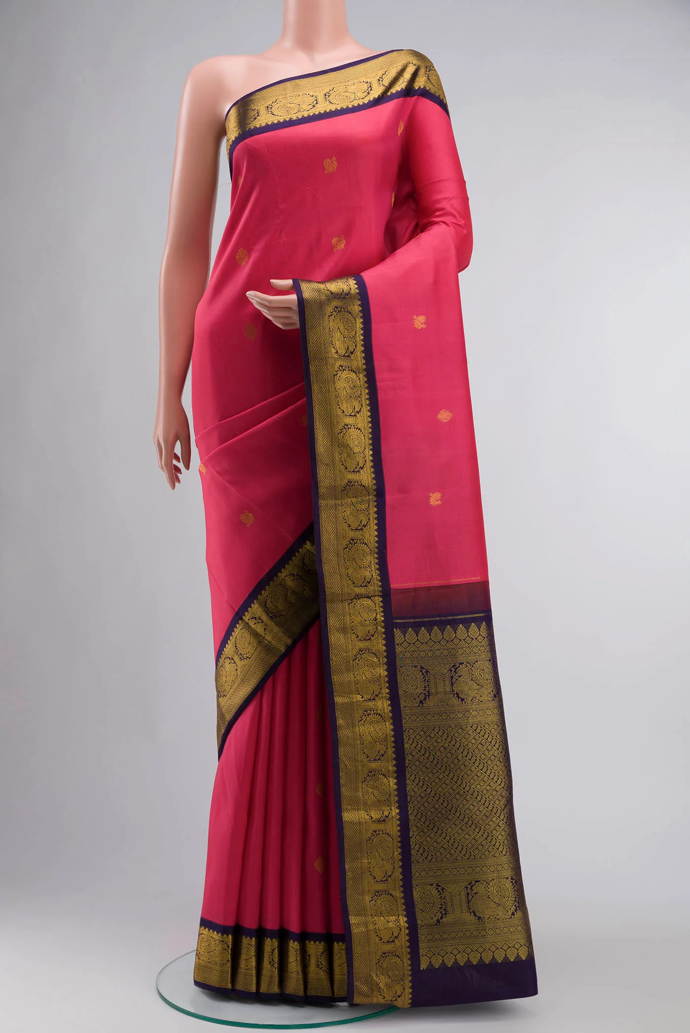 Pink Kanjivaram Silk Saree