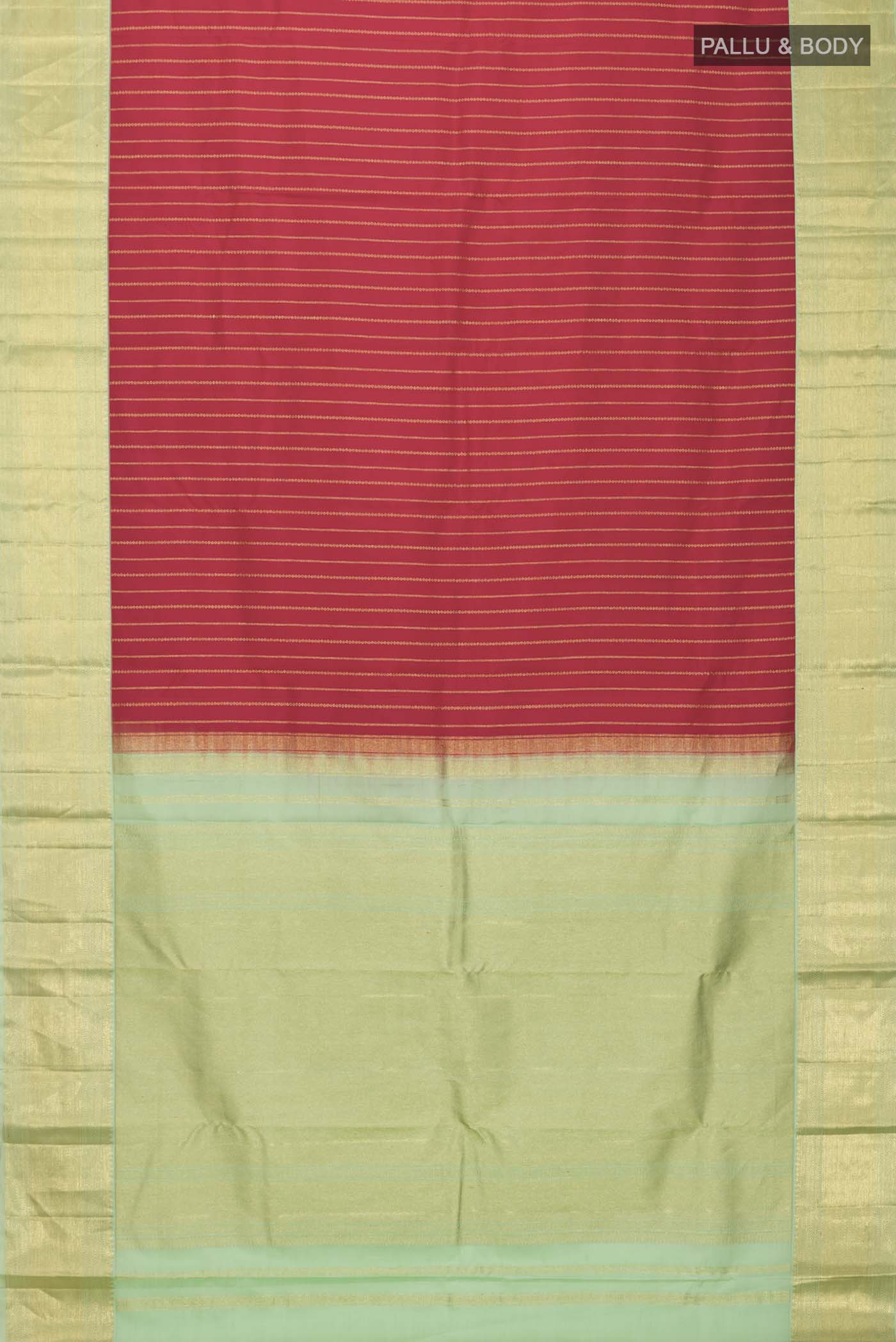 Red Kanjivaram Silk Saree - Image 6