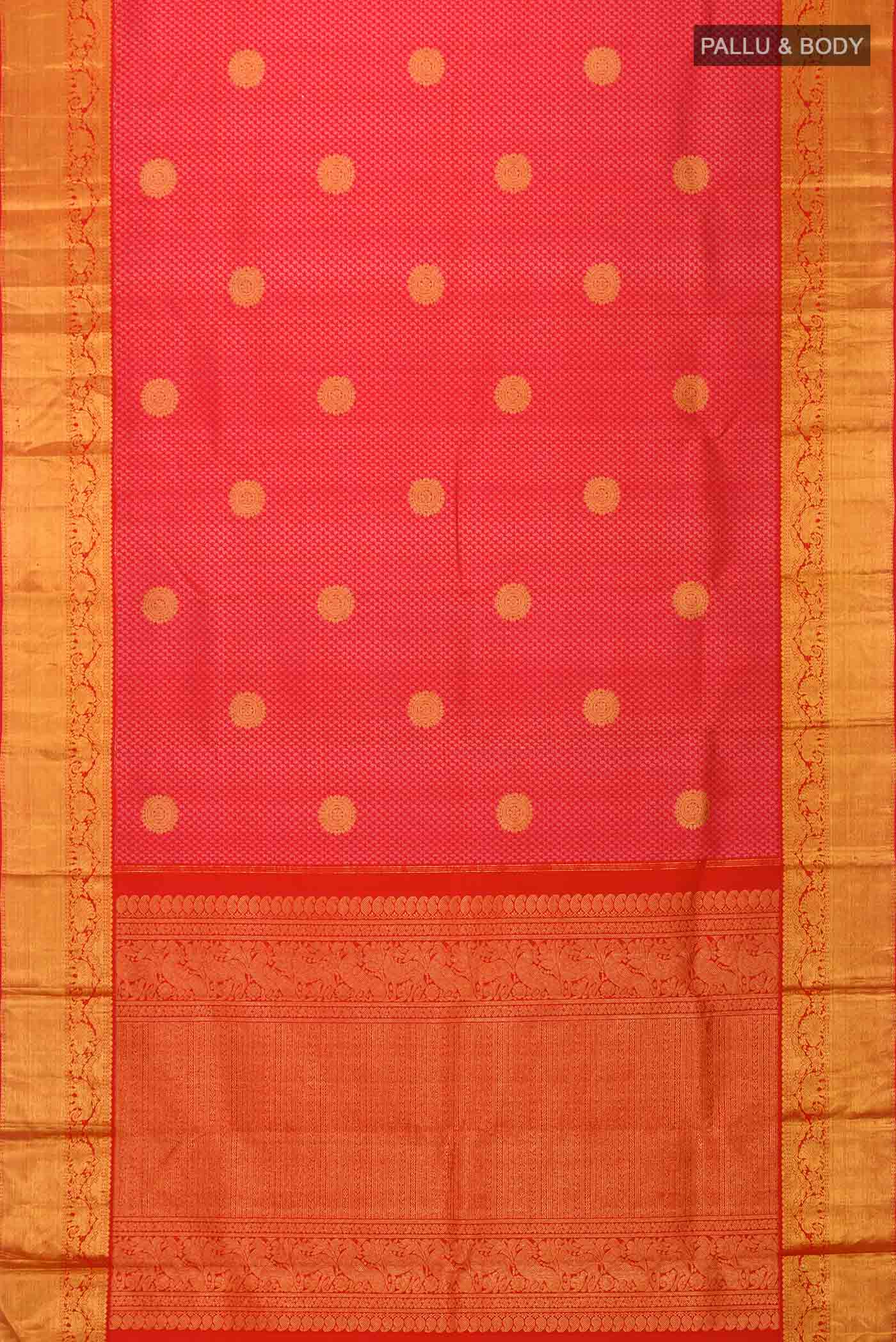 Red Kanjivaram Silk Saree - Image 6