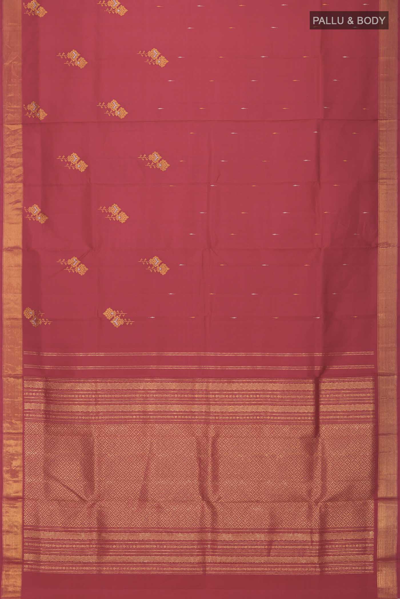 Red Kanjivaram Silk Saree - Image 6