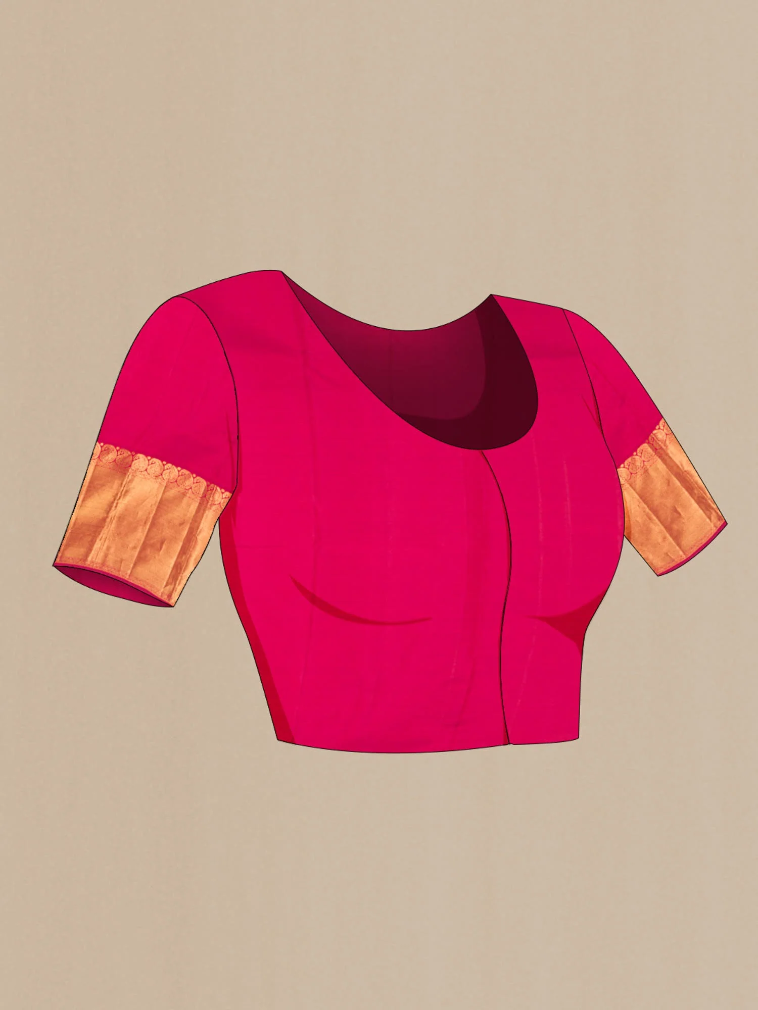 Red Kanchipuram Silk Saree - Image 7