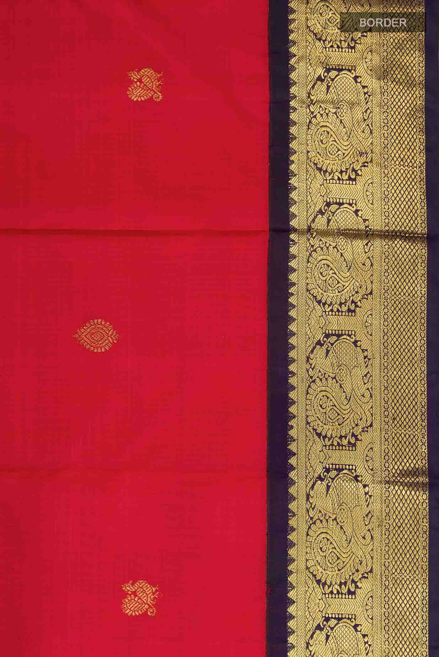 Red Kanjivaram Silk Saree - Image 5