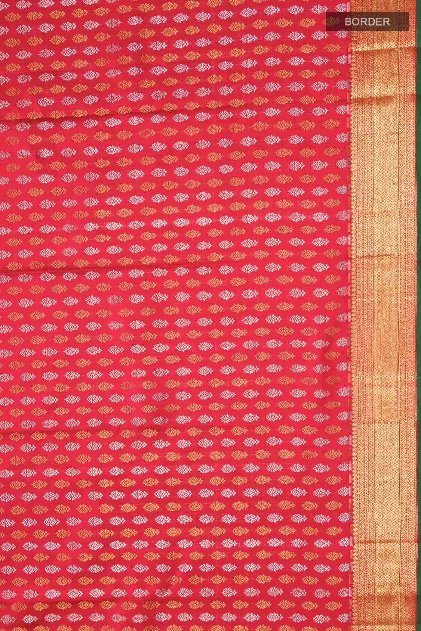 Red Kanjivaram Silk Saree - Image 6