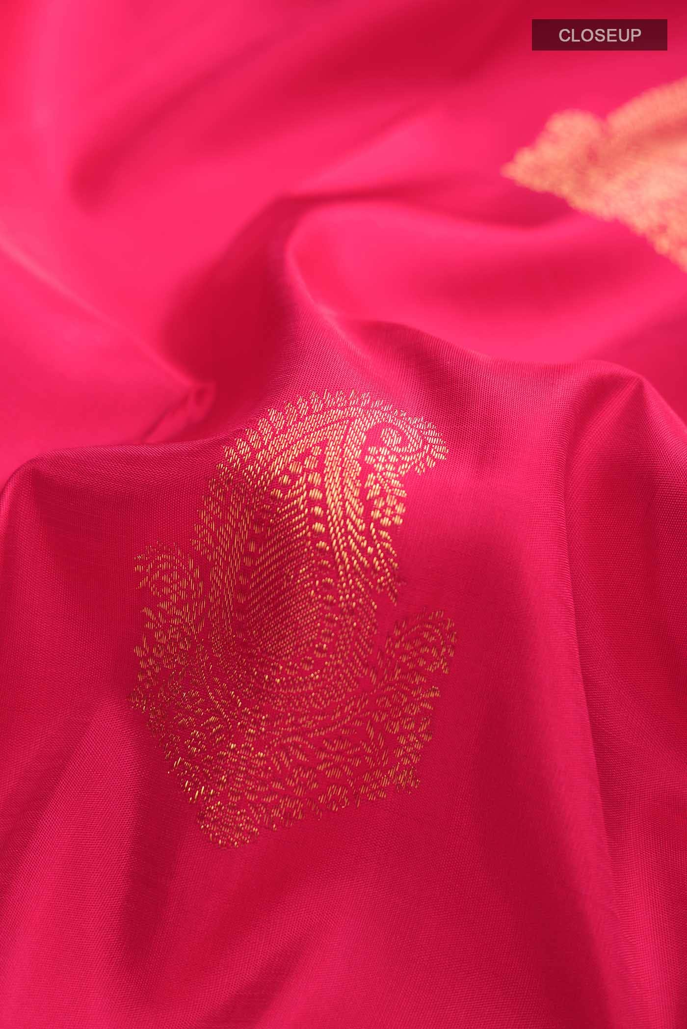 Pink Kanchipuram Silk Saree - Image 3