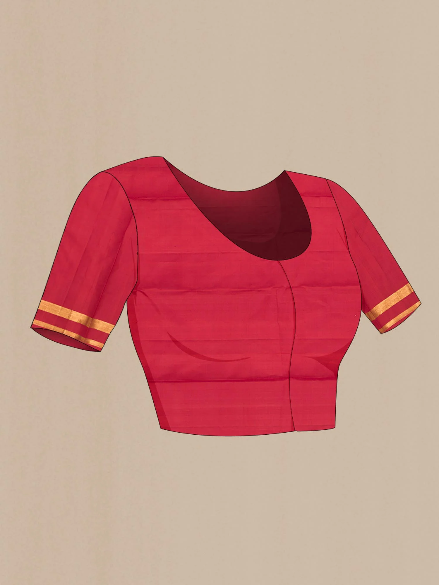 Red Kanjivaram Silk Saree - Image 6