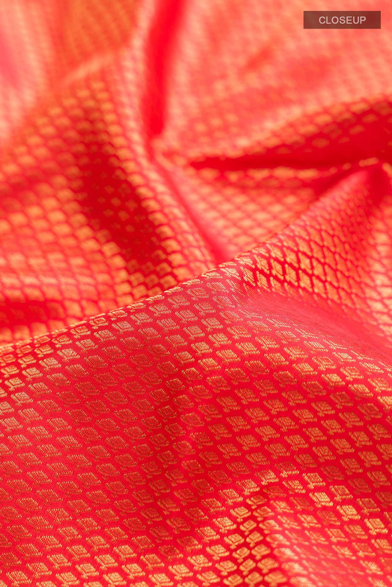 Red Kanchipuram Silk Saree - Image 3