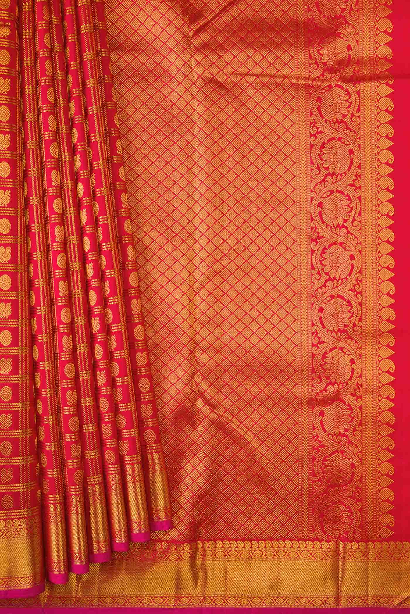 Red Kanjivaram Silk Saree - Image 2