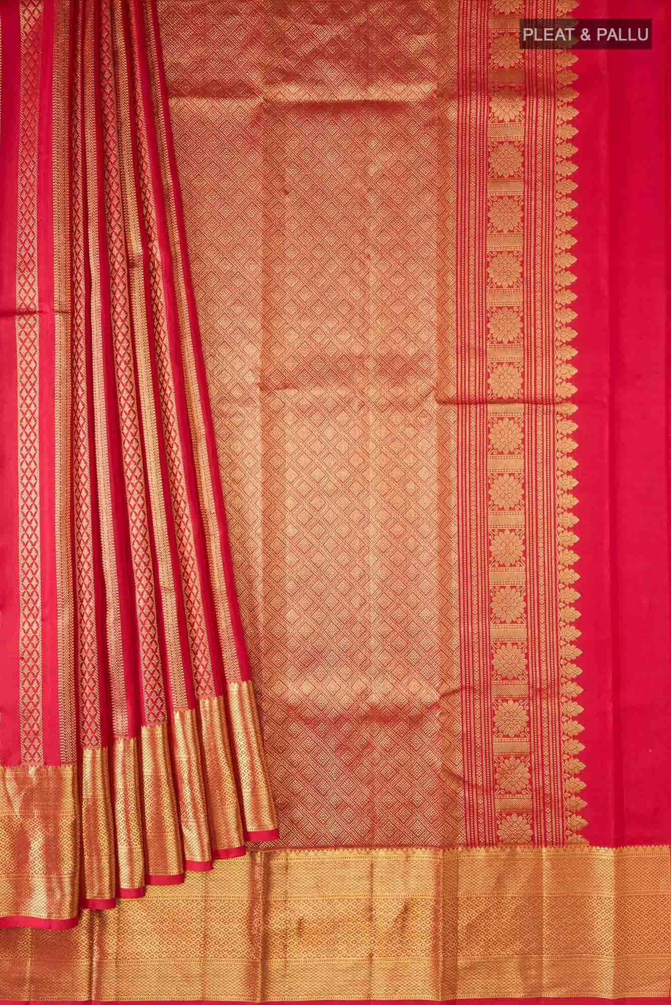 Red Kanjivaram Silk Saree - Image 2