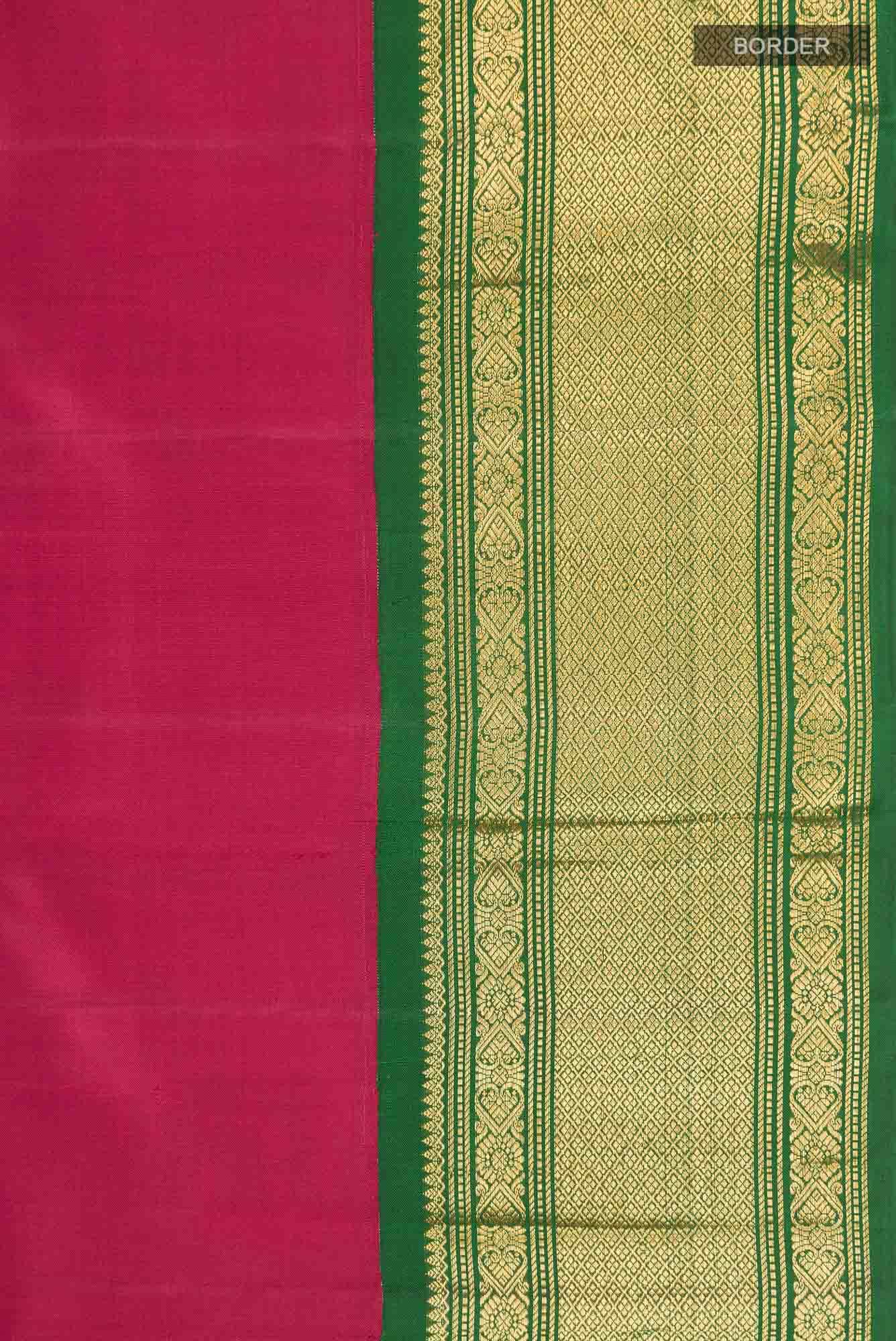 Maroon Kanjivaram Silk Saree - Image 5