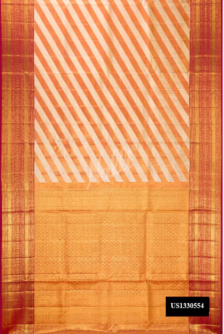 Red Kanchipuram Tissue Silk Saree