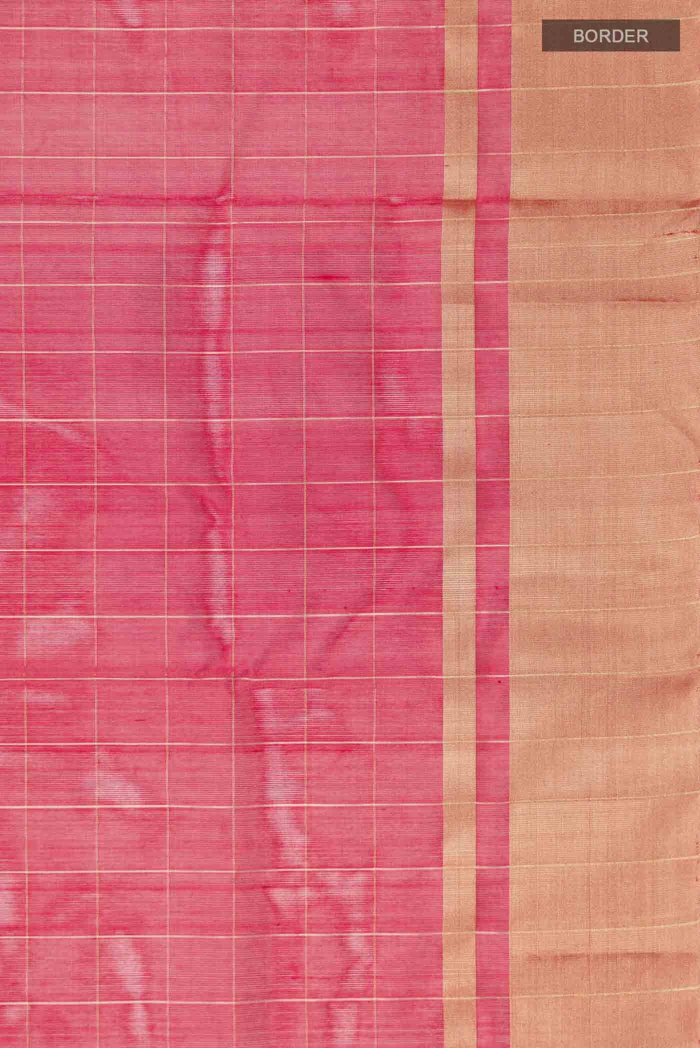 Red Maheshwari Silk Saree - Image 3