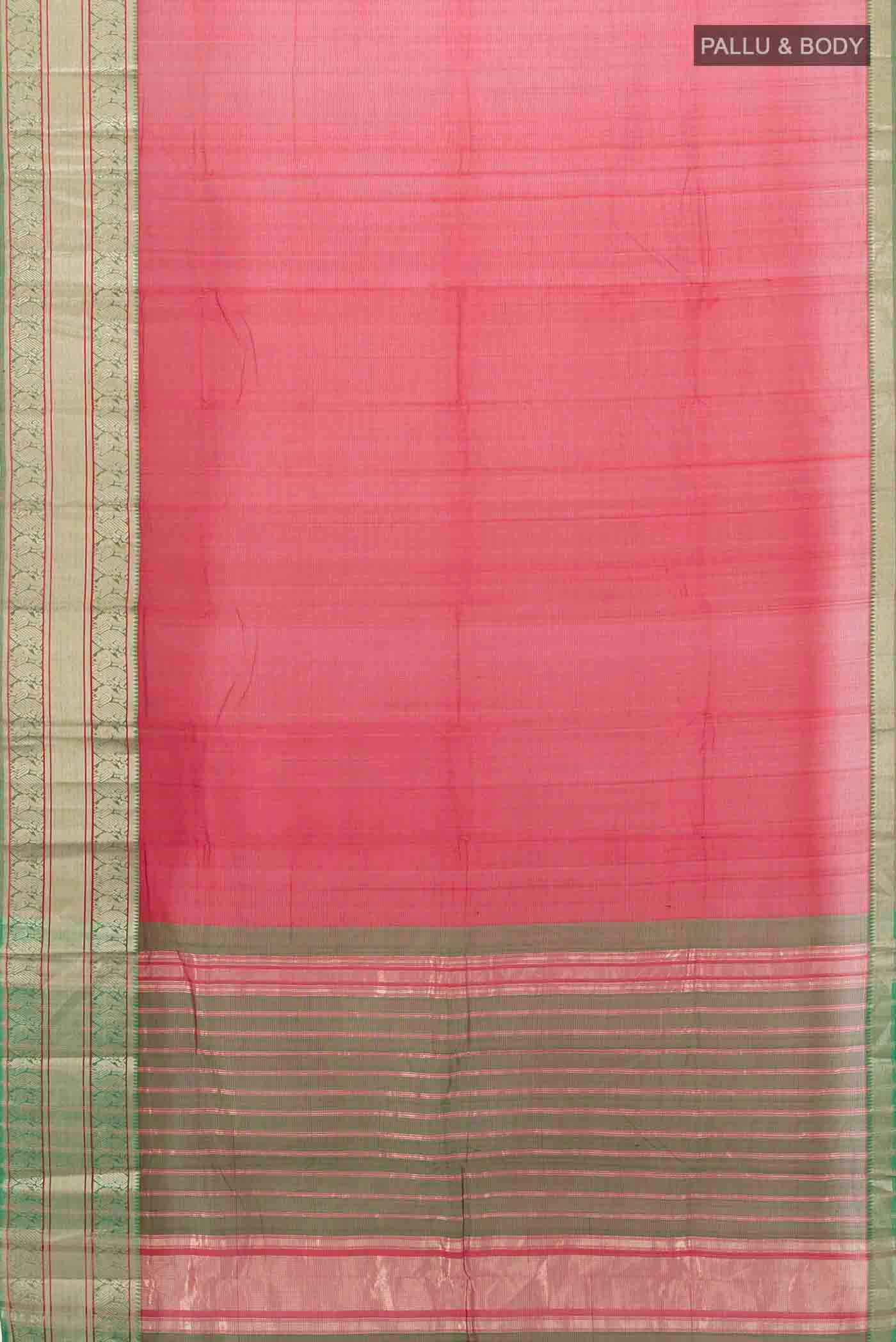 Red Mangalagiri Cotton Saree - Image 5