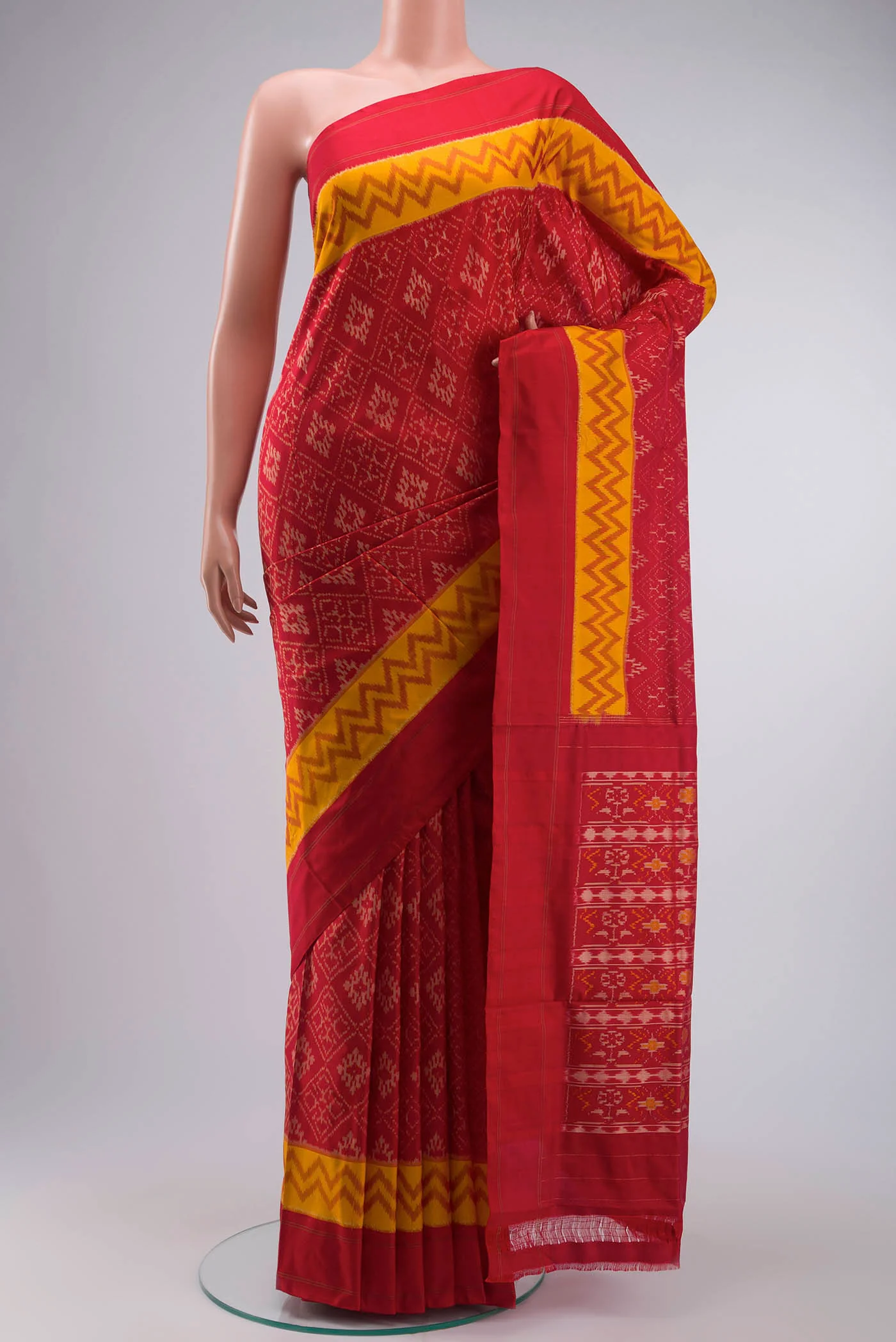 Red Pochampally Silk Saree