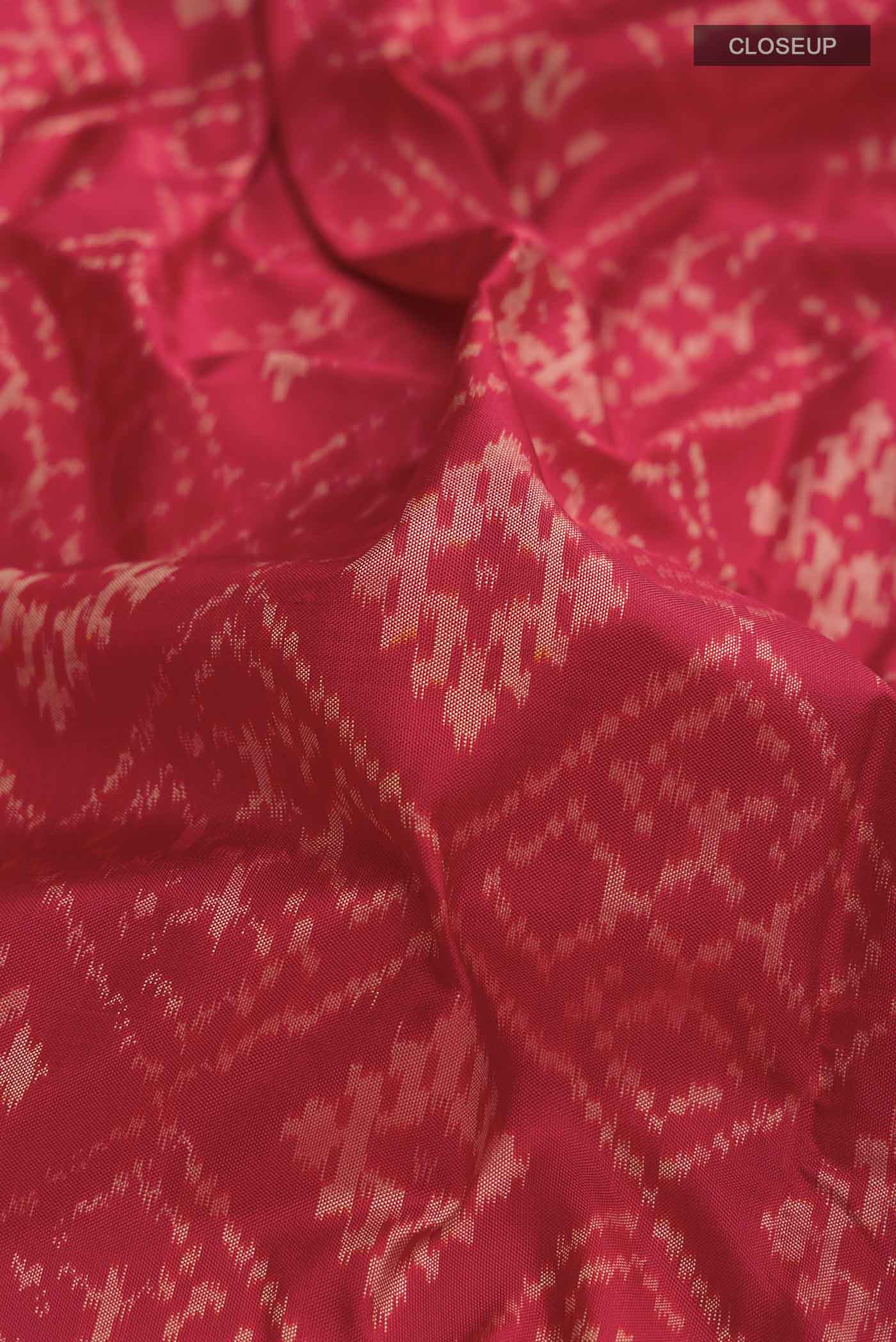 Red Pochampally Silk Saree - Image 2