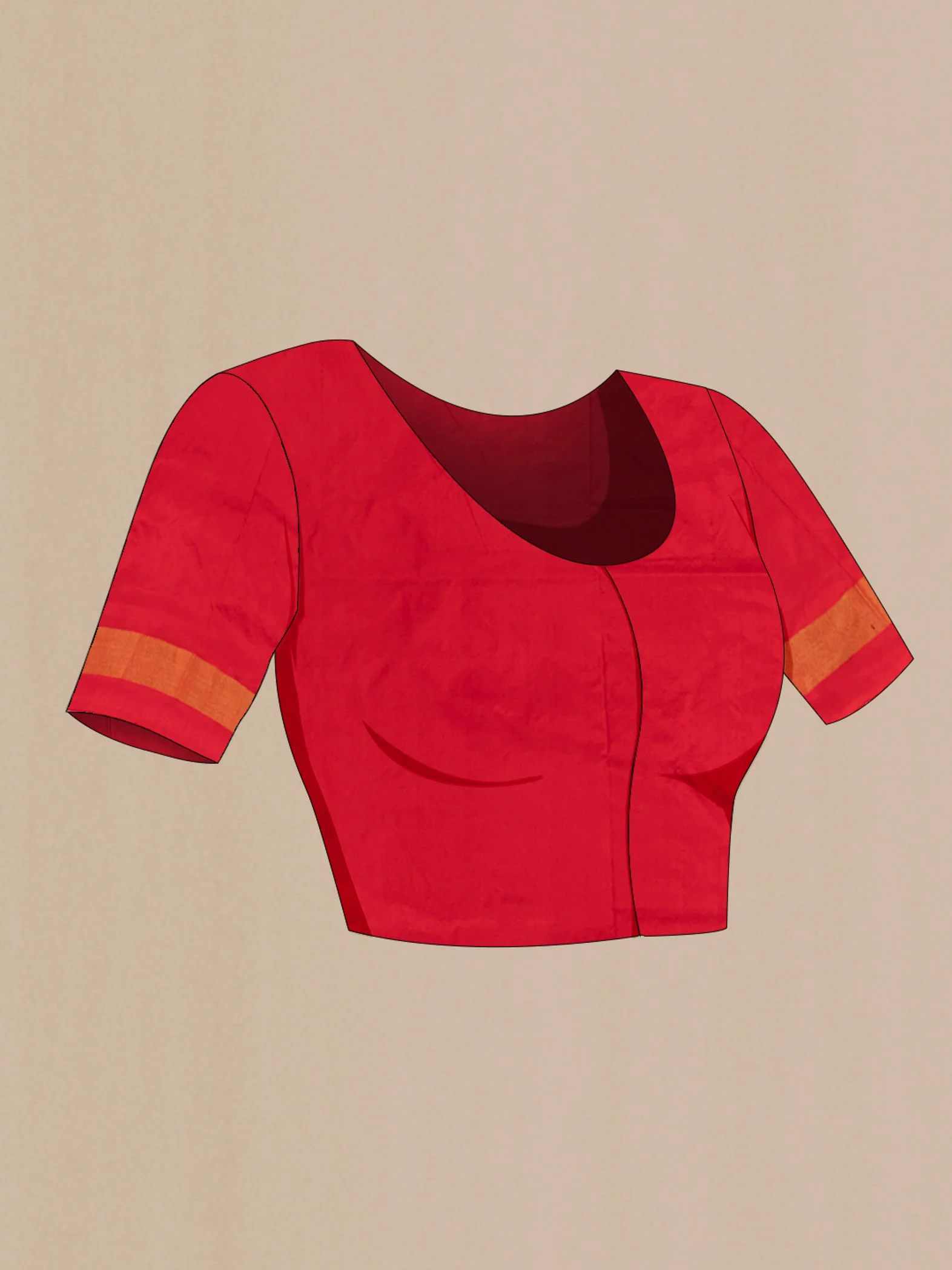 Red Pochampally Silk Saree - Image 4