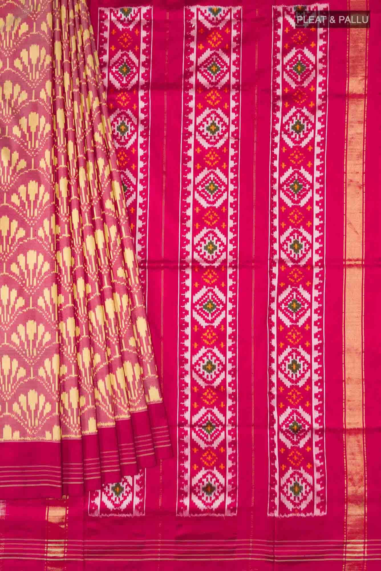 Red Pochampally Silk Saree - Image 2
