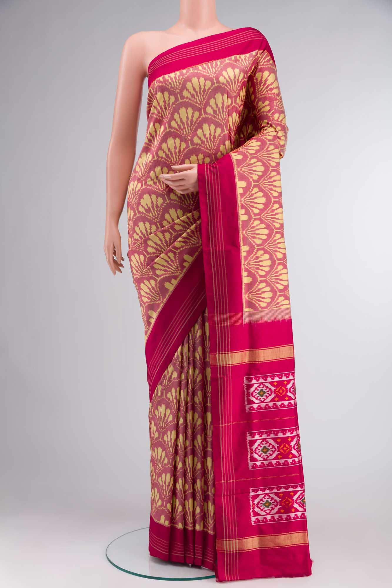 Red Pochampally Silk Saree - Image 7