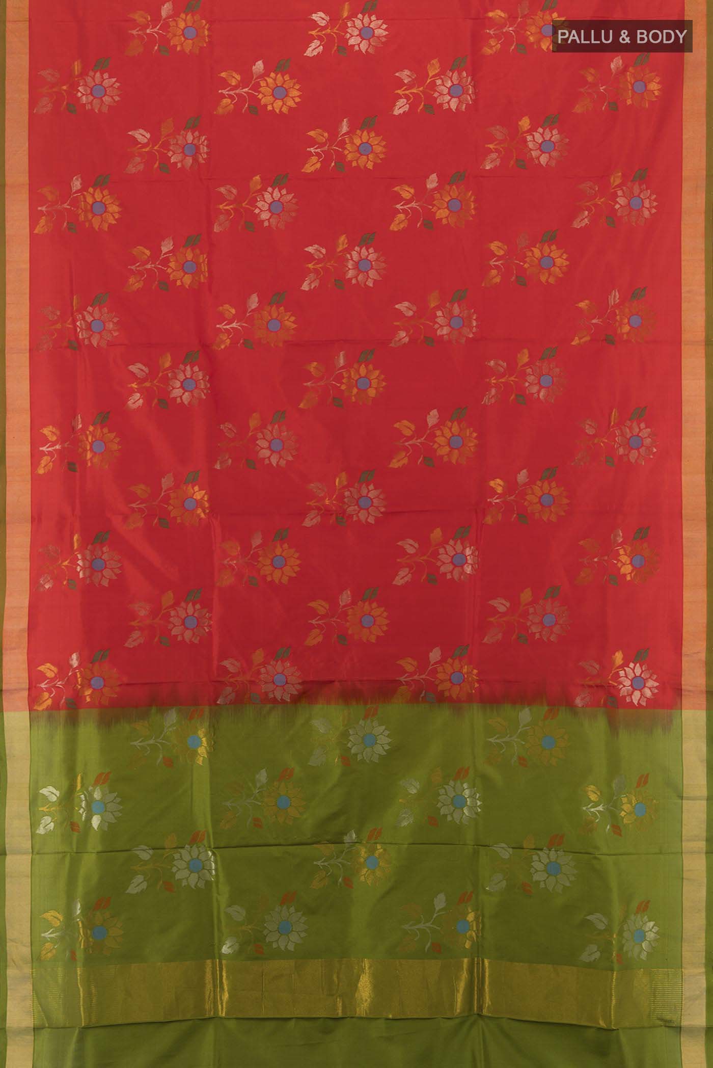 Red Uppada Silk Saree - Image 5