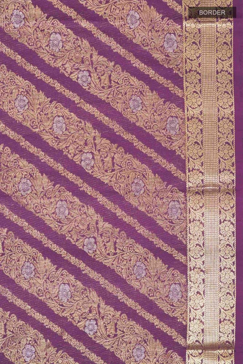 Rohini-Purple Kanchipuram Silk Saree - Image 6