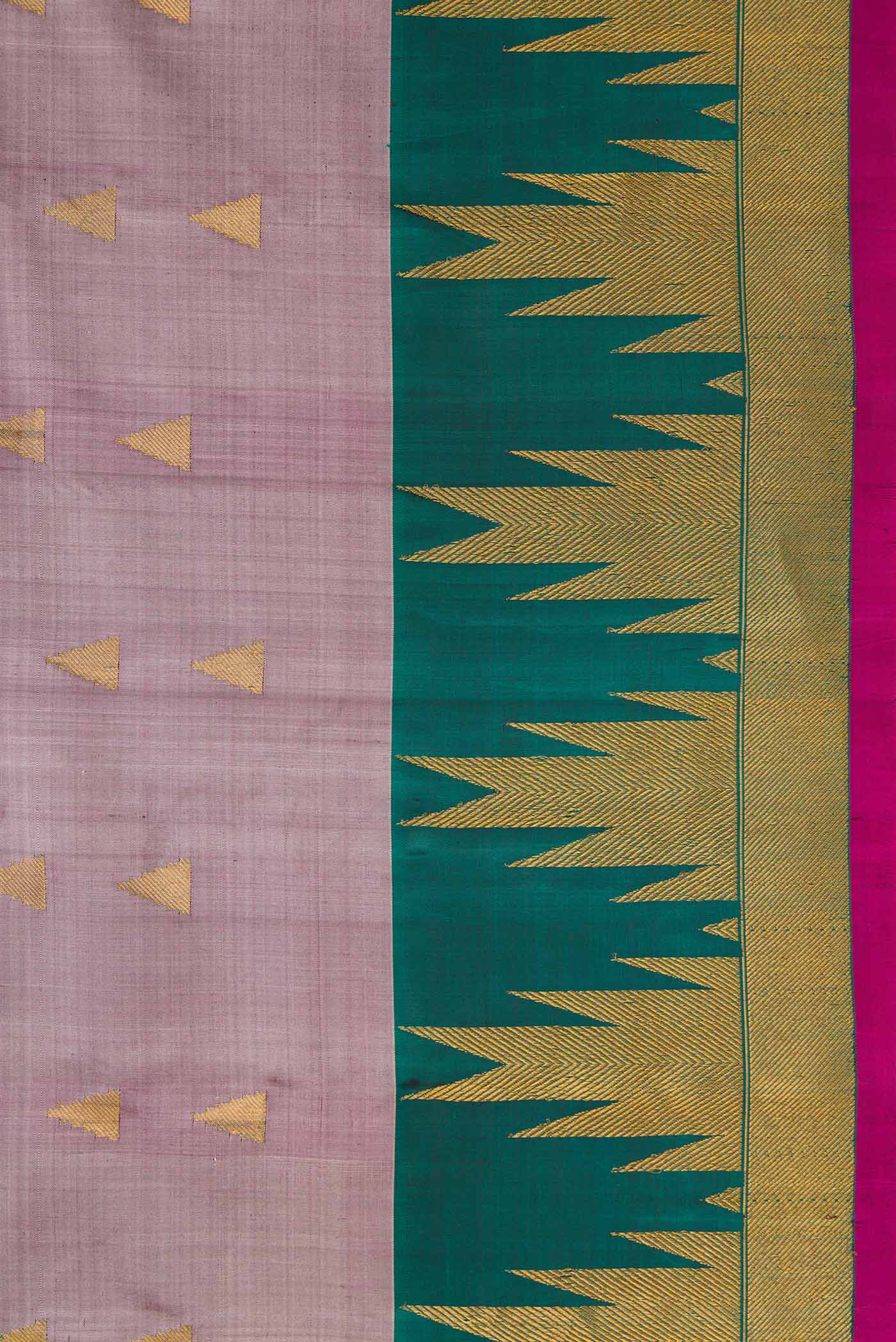 Lavender Gadwal Silk Saree - Image 3