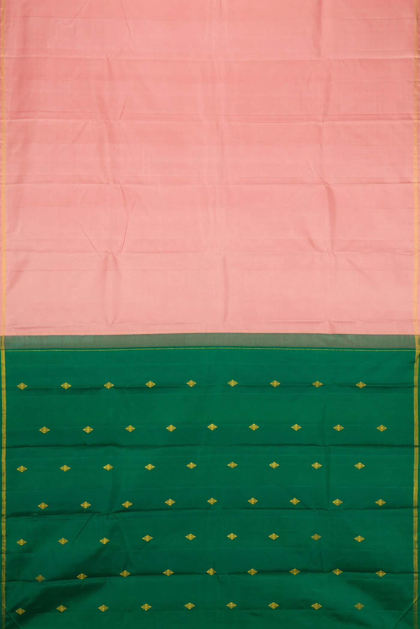 Rose Gold Kanchipuram Silk Saree - Image 6