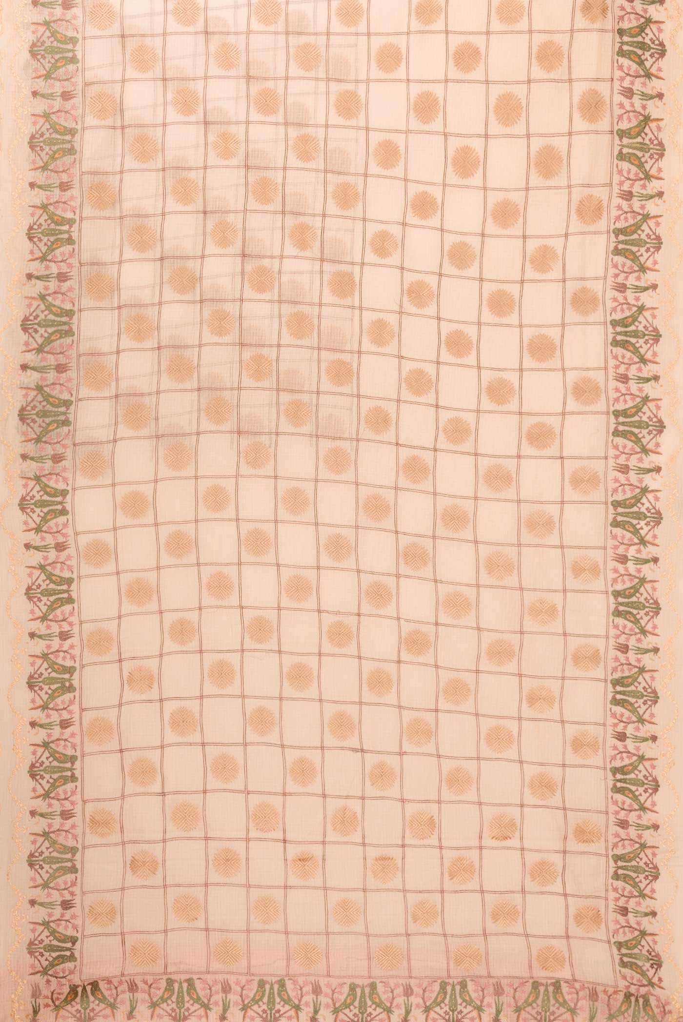Rose Gold Dual Tone Kota Silk Saree - Image 2
