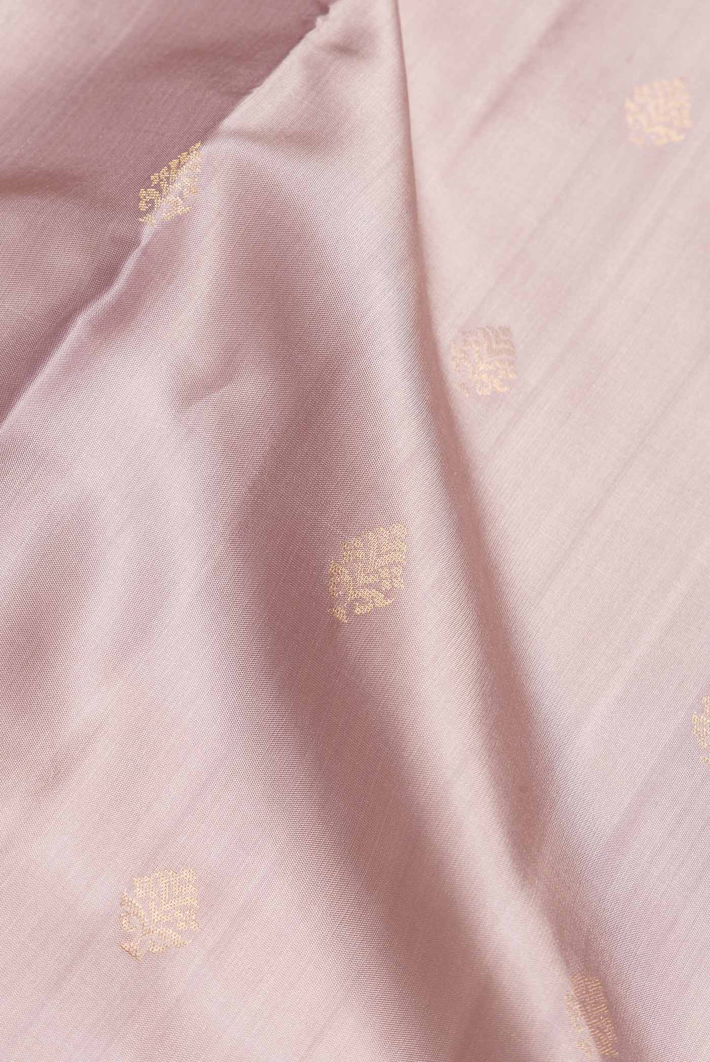 Rose Gold Soft Silk Saree - Image 2