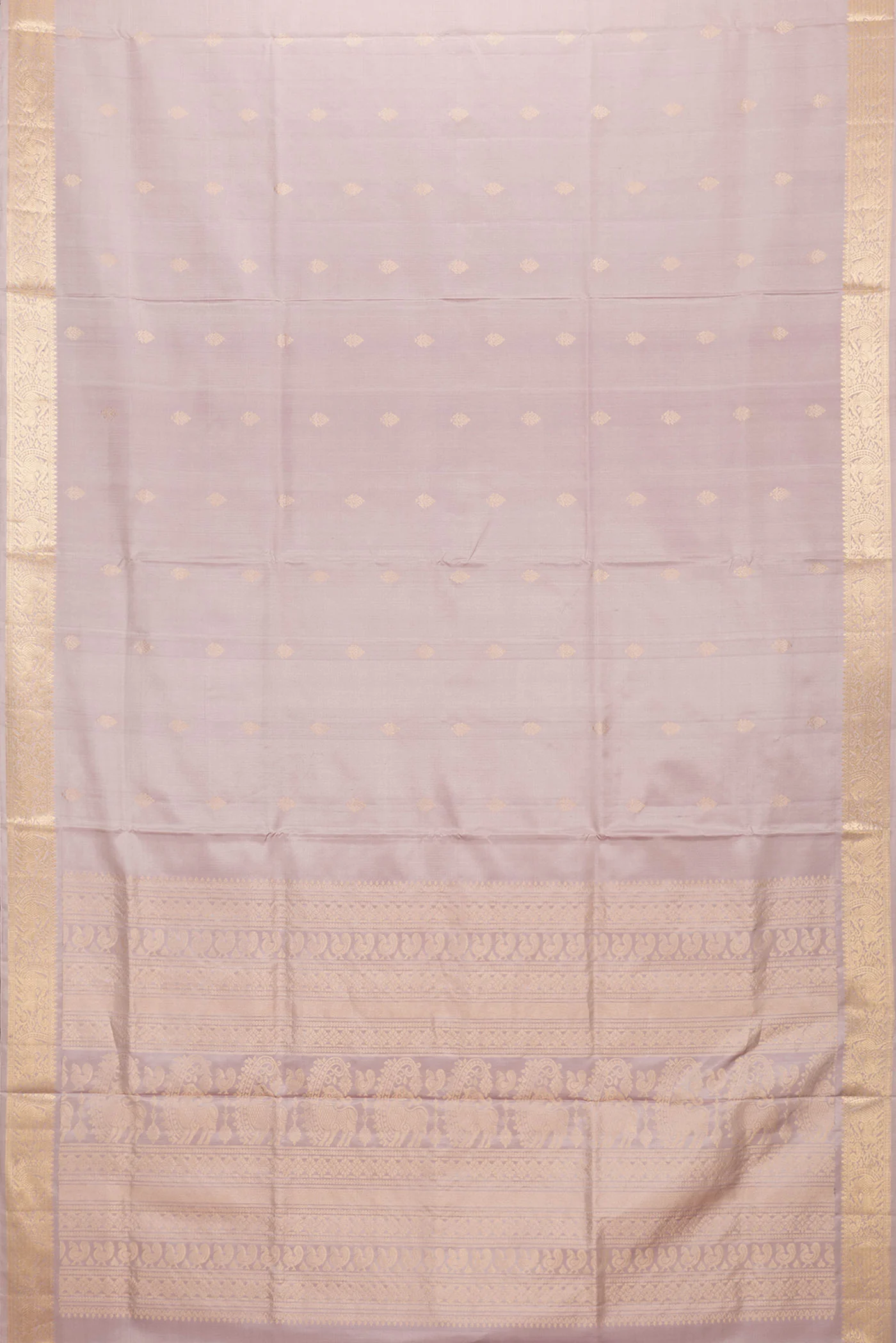 Rose Gold Soft Silk Saree - Image 6