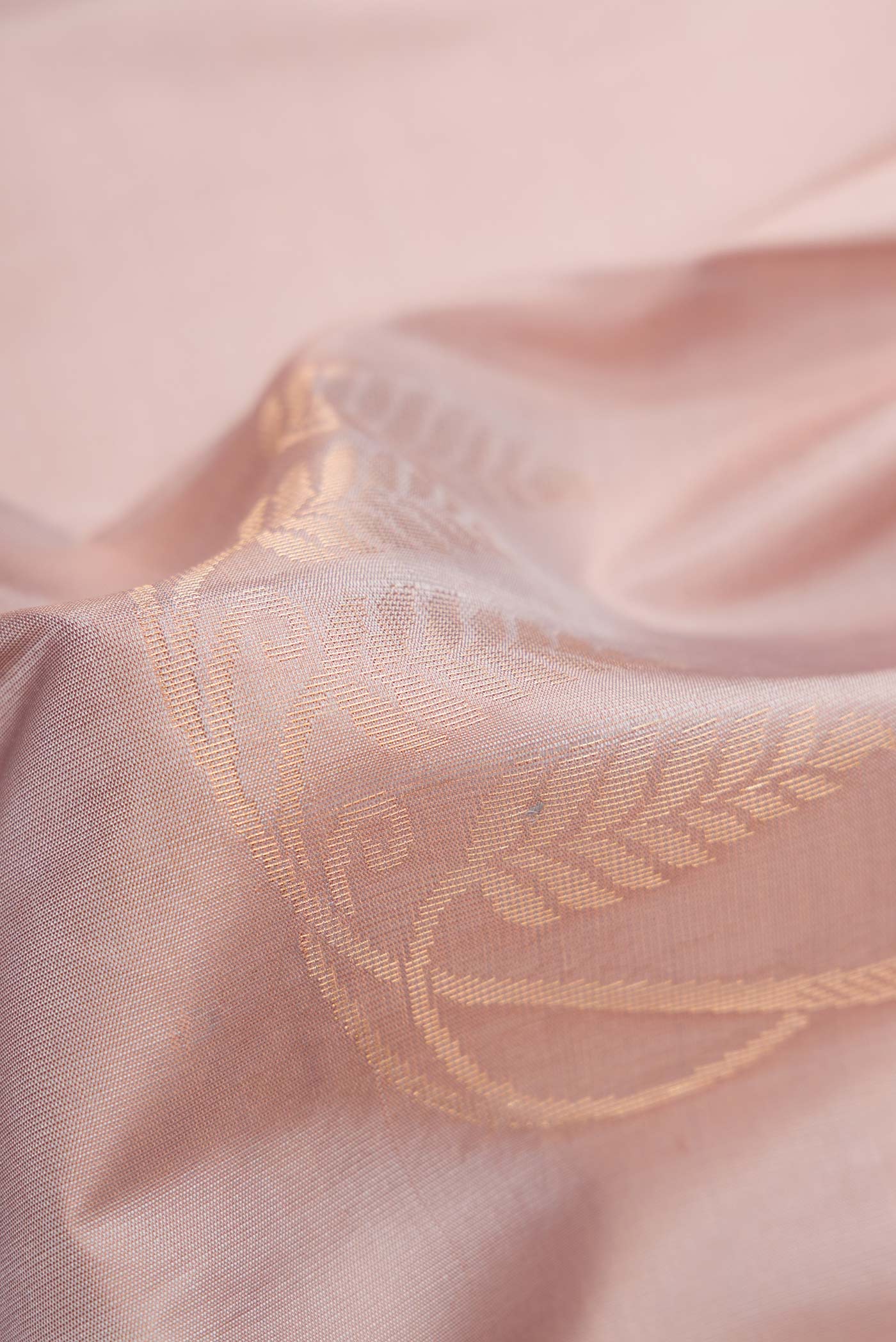Rose Gold Soft Silk Saree - Image 2