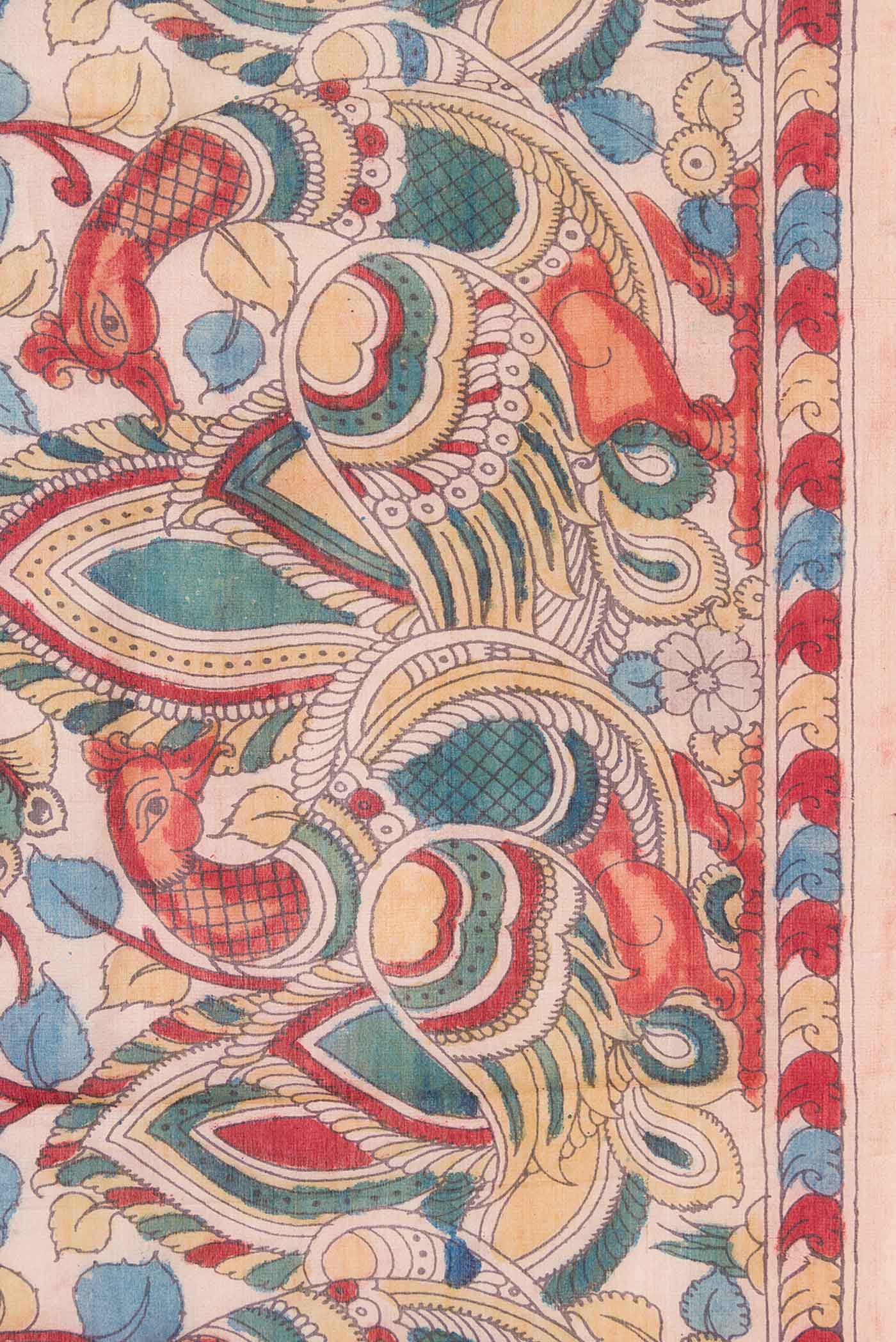 Multi Color Tussar Silk Saree - Image 3