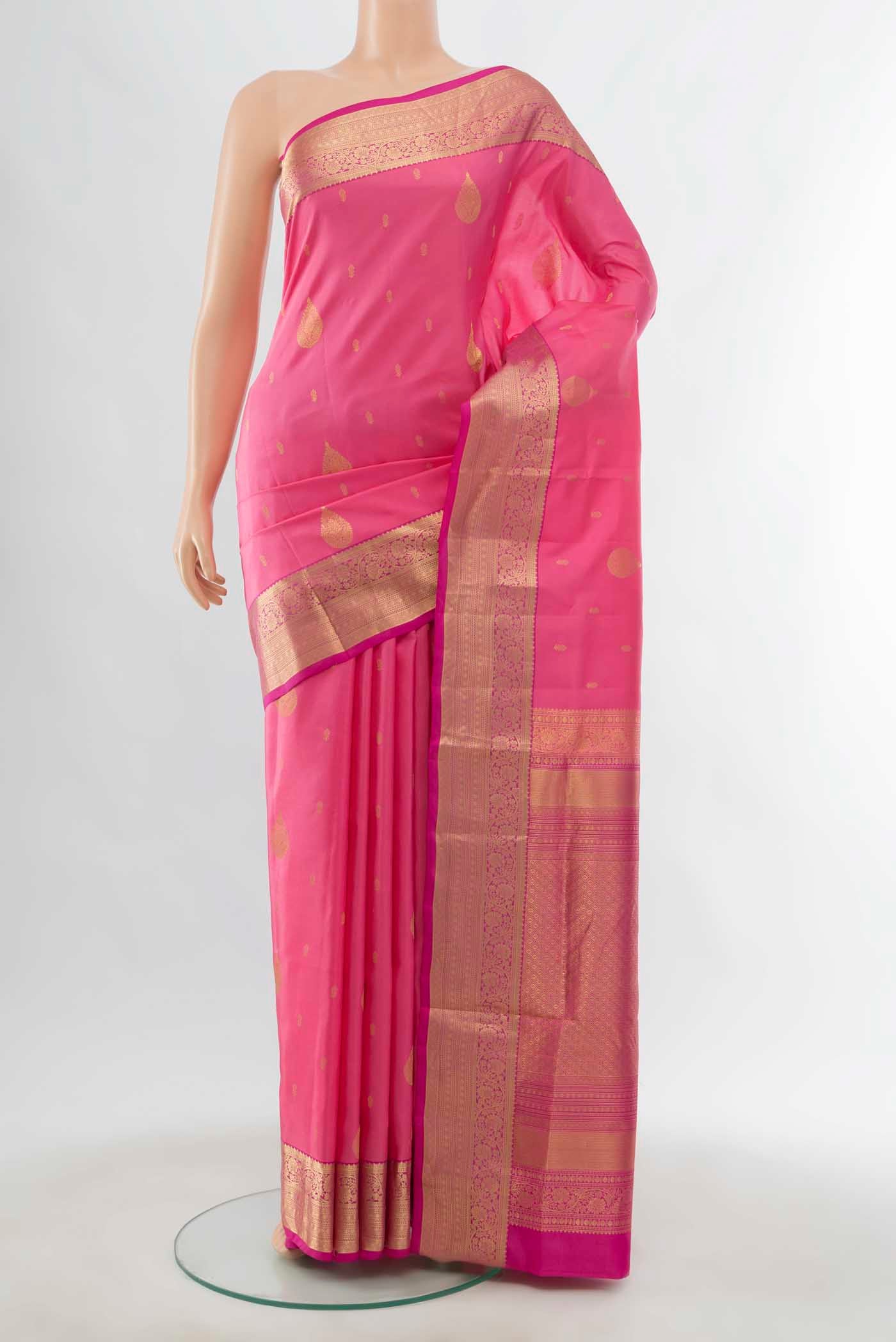 Rose pink Soft Silk Saree