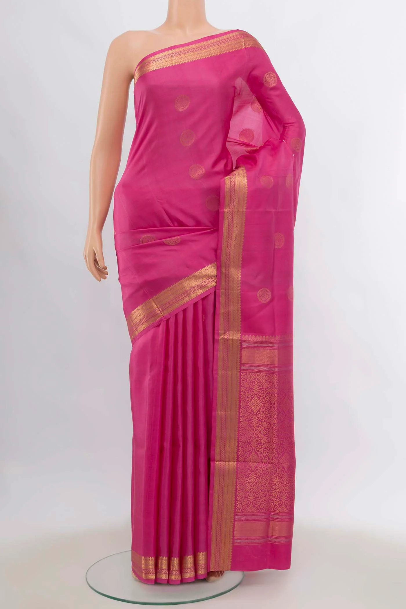 Rose pink Soft Silk Saree