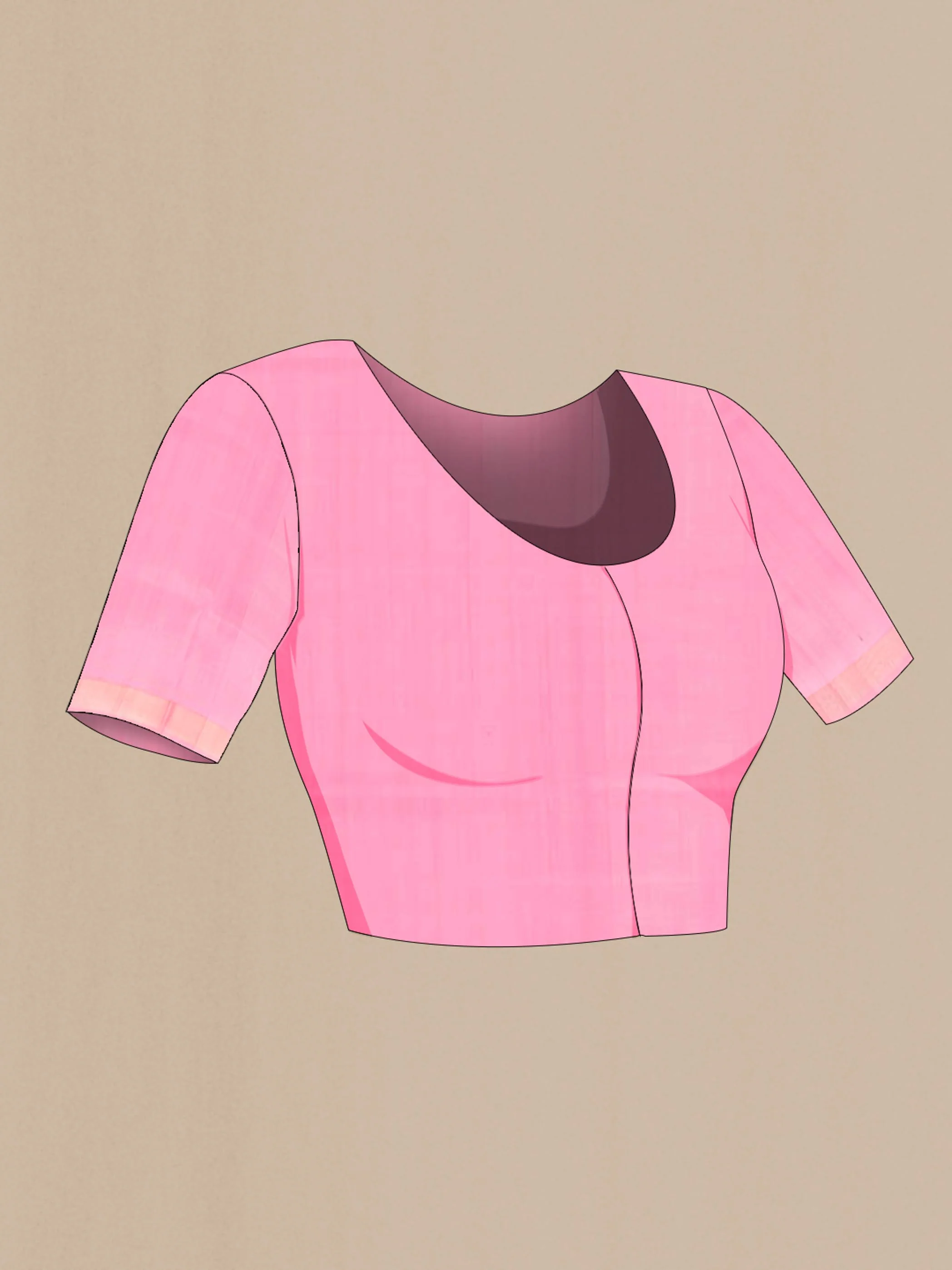 Rose pink Uppada Silk Saree - Image 4