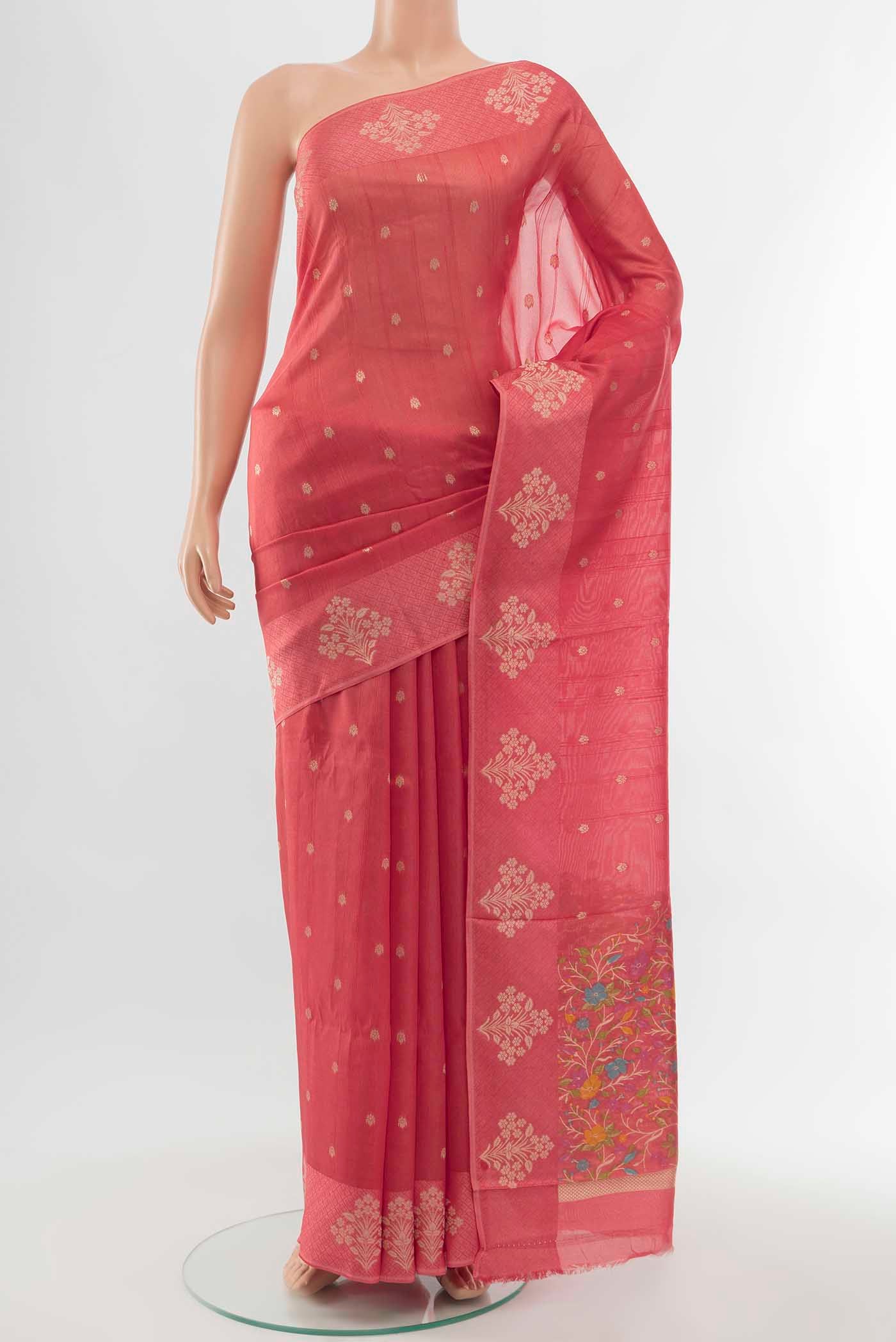 Rose pink Art Silk Saree