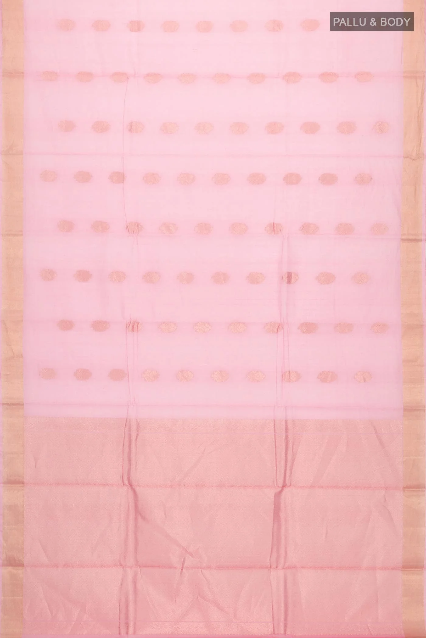 Rose pink Silk Cotton Saree - Image 2