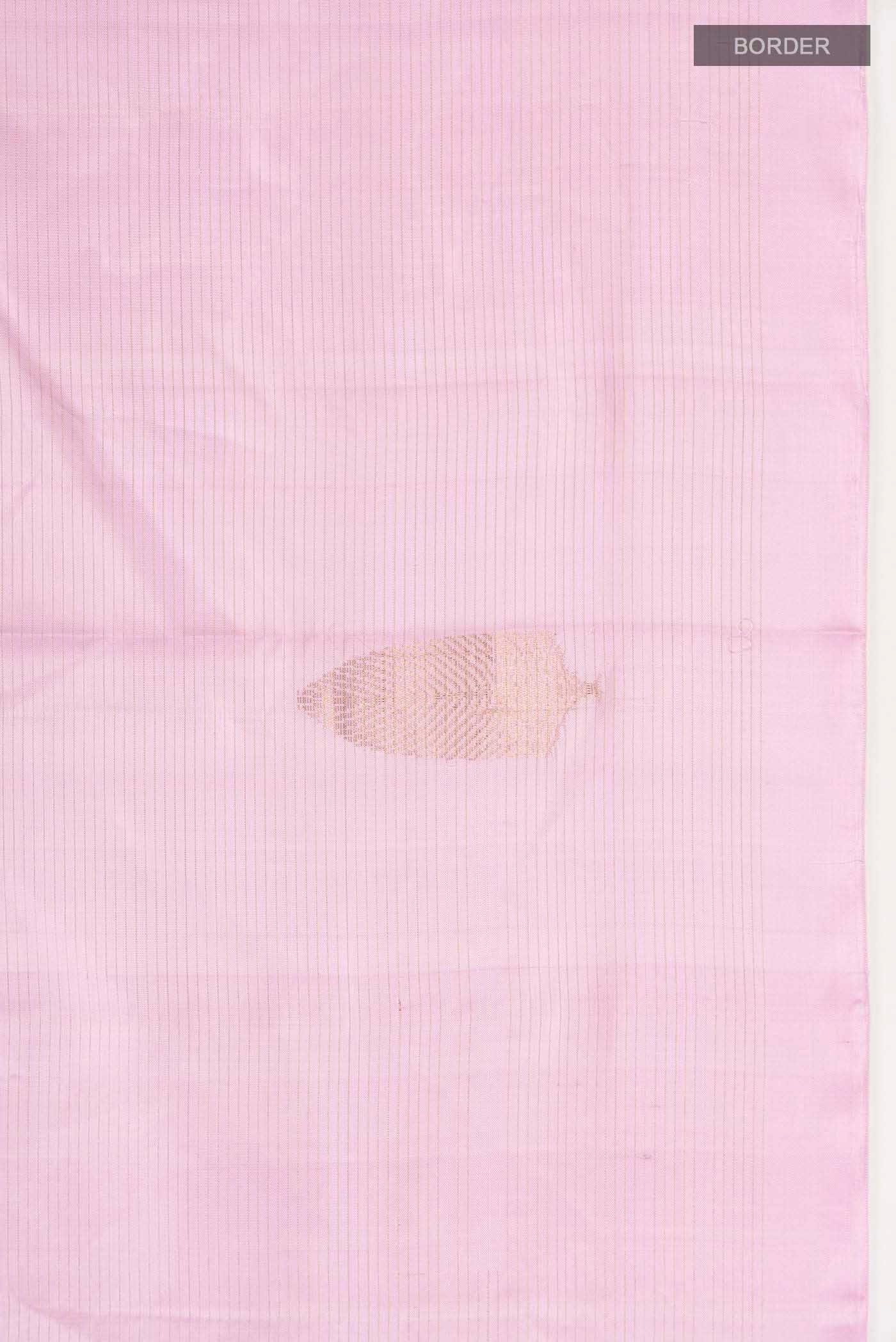 Rose pink Soft Silk Saree - Image 3