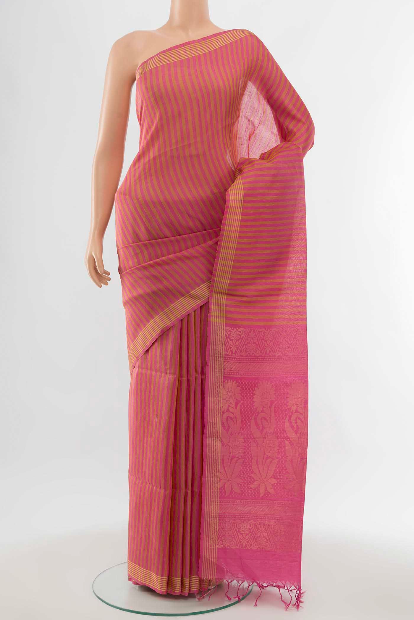 Rose pink Soft Silk Saree