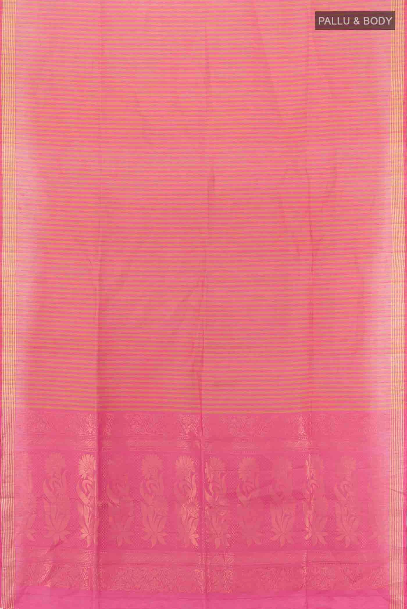 Rose pink Soft Silk Saree - Image 5